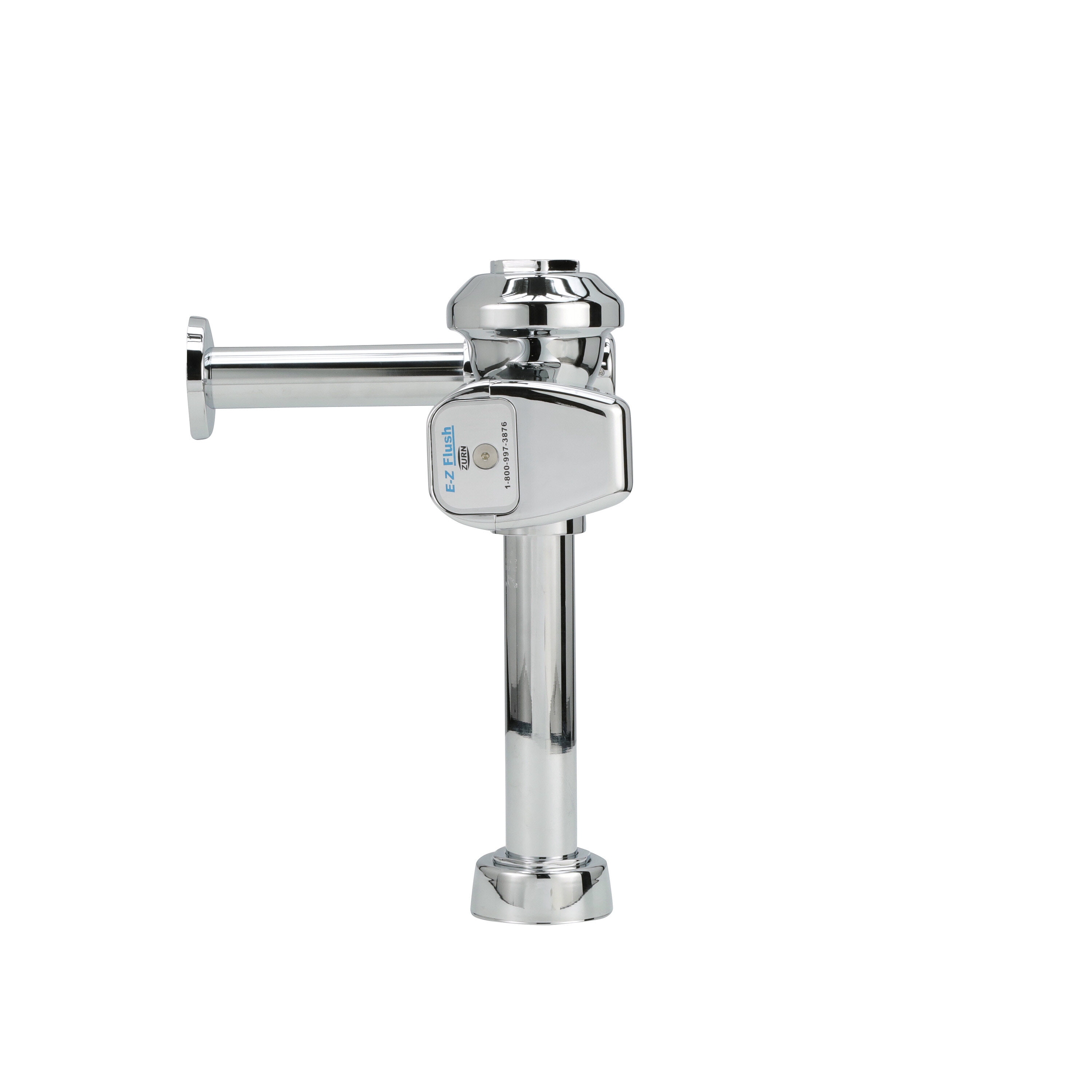 Chrome Battery-Powered Sensor Flush Valve for Water Closets