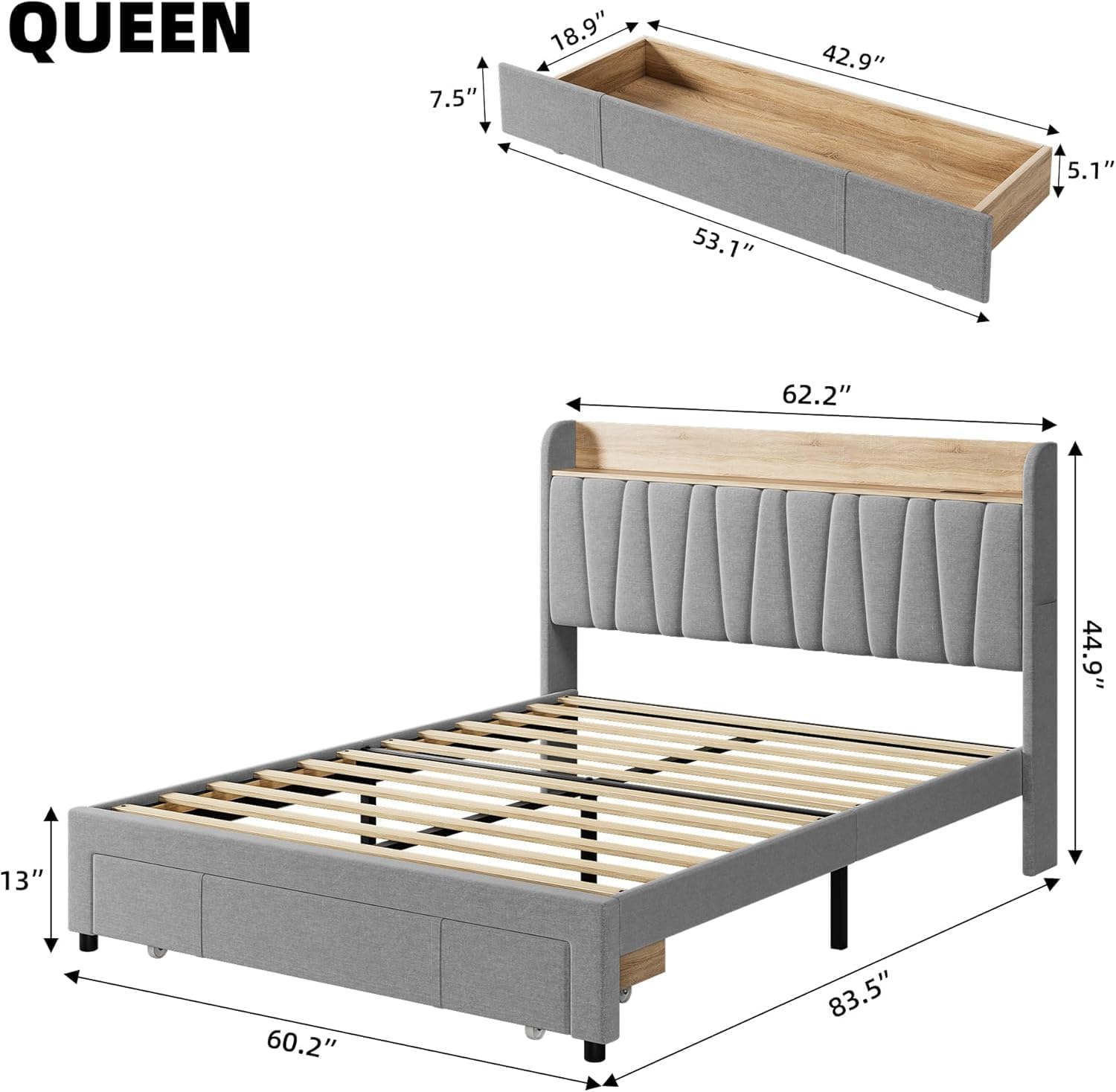 Qeetex LHF-BED-PHO-158D1E6M beds - View #2