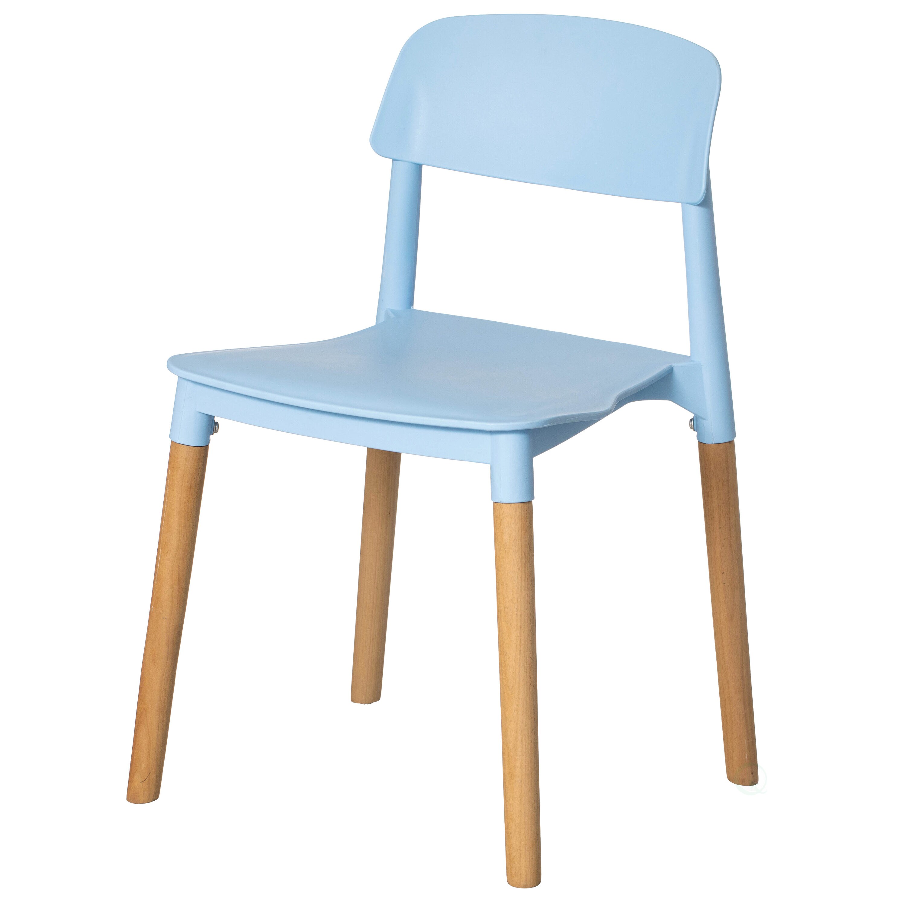 FABULAXE QI004222.BL Contemporary/Modern Dining Side Chair (Wood Frame)