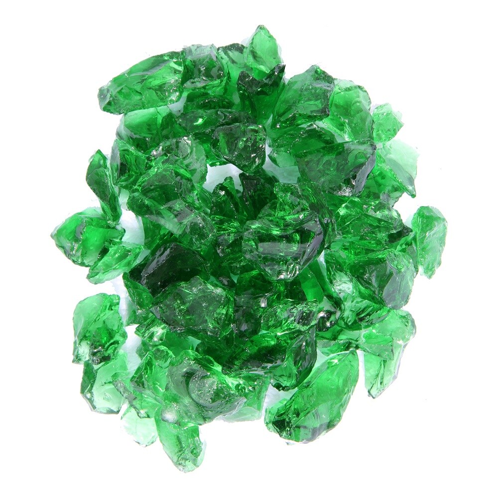 Hiland RGLASS-GRN Az Patio Heaters Recycled Fire Pit Fire Glass In Green