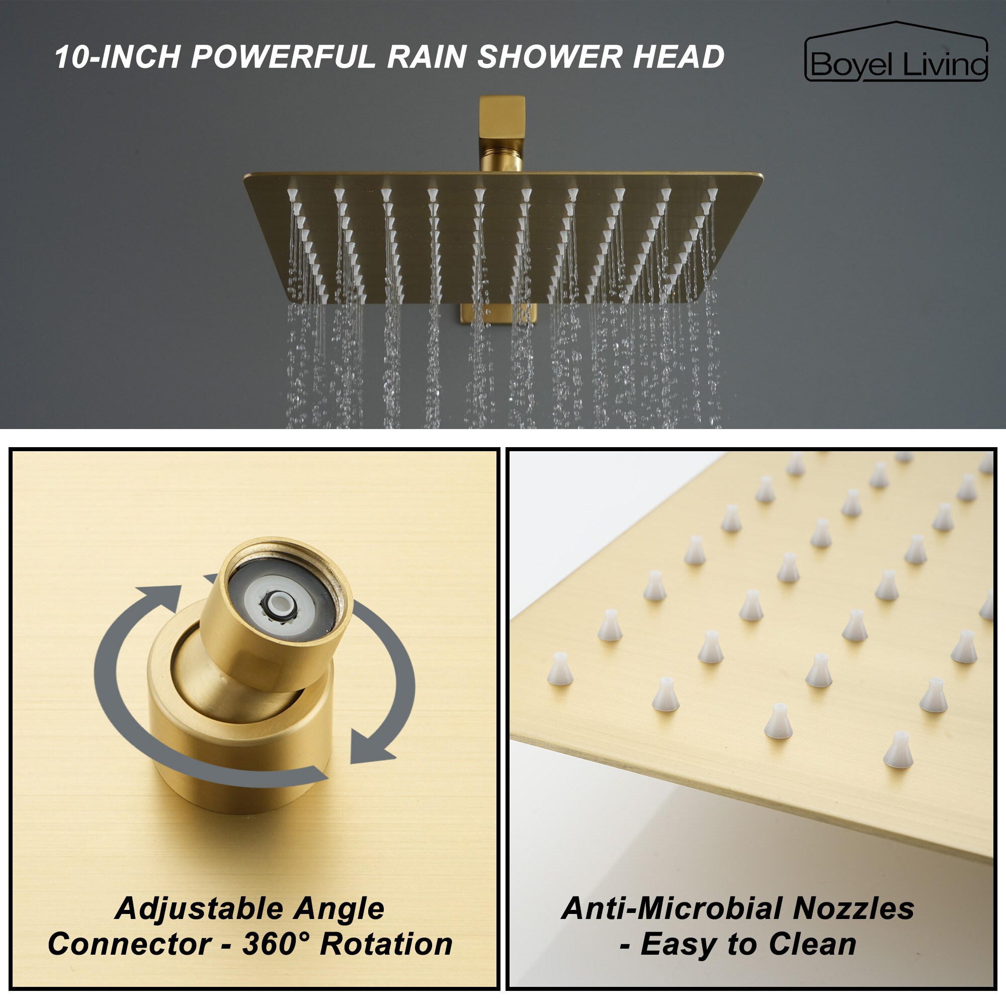 Clihome CSMD-BS880-16BG10 Showerhead-Bar-Panels - View #7
