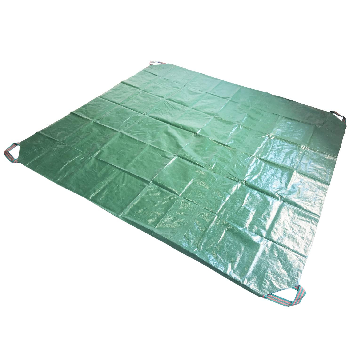 Vrbgify  7x7 Ft Yard Garden Leaf Tarp W 4 Handles Waterproof Tarp for Sandbox Cover Outdoor Tarpaulin Lawn Debris Landscape Pruning Leaf Hauler