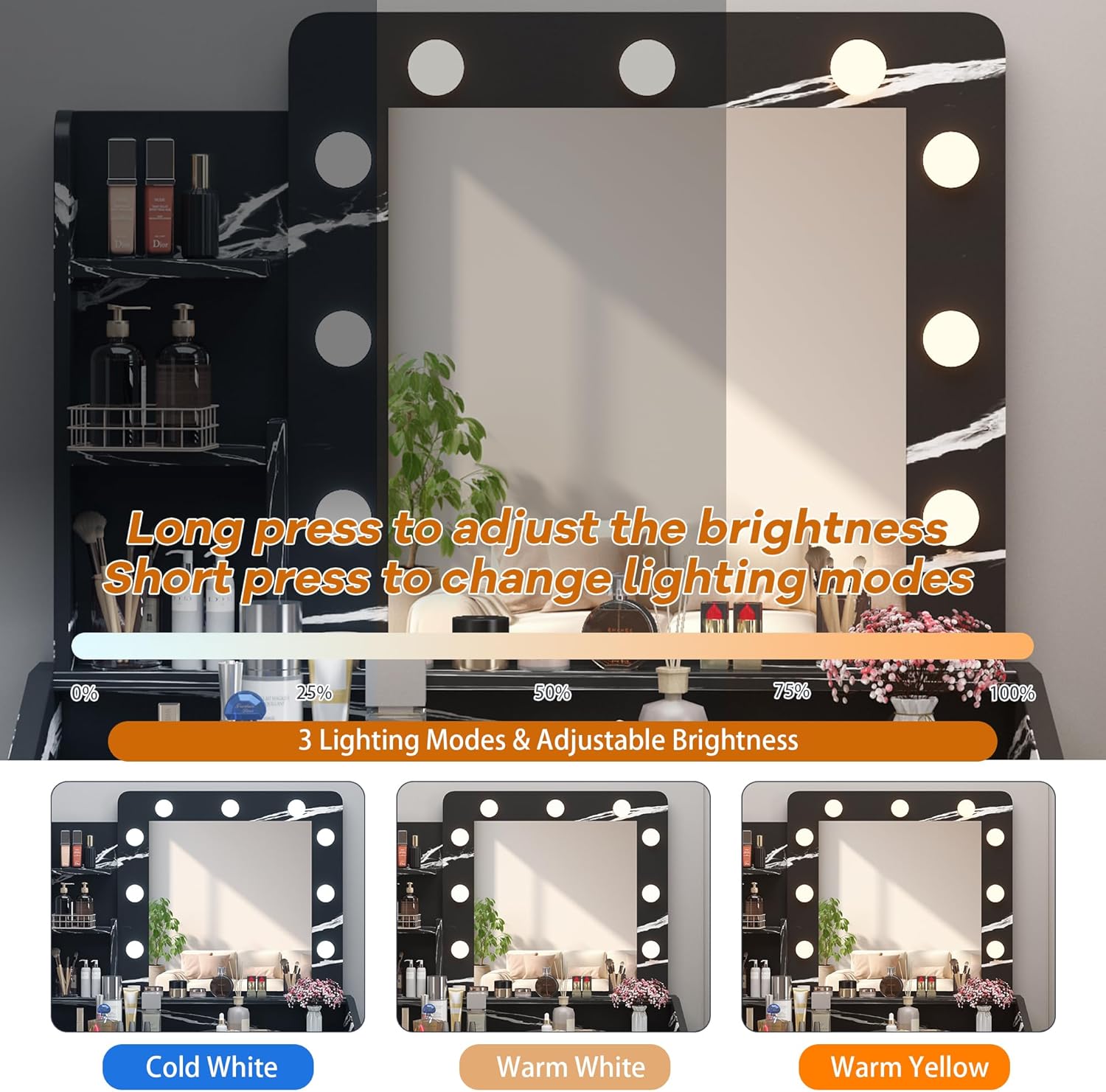Qeetex LHF-SZT-PHO-14CEZ7SC Bedroom-Vanities - View #5