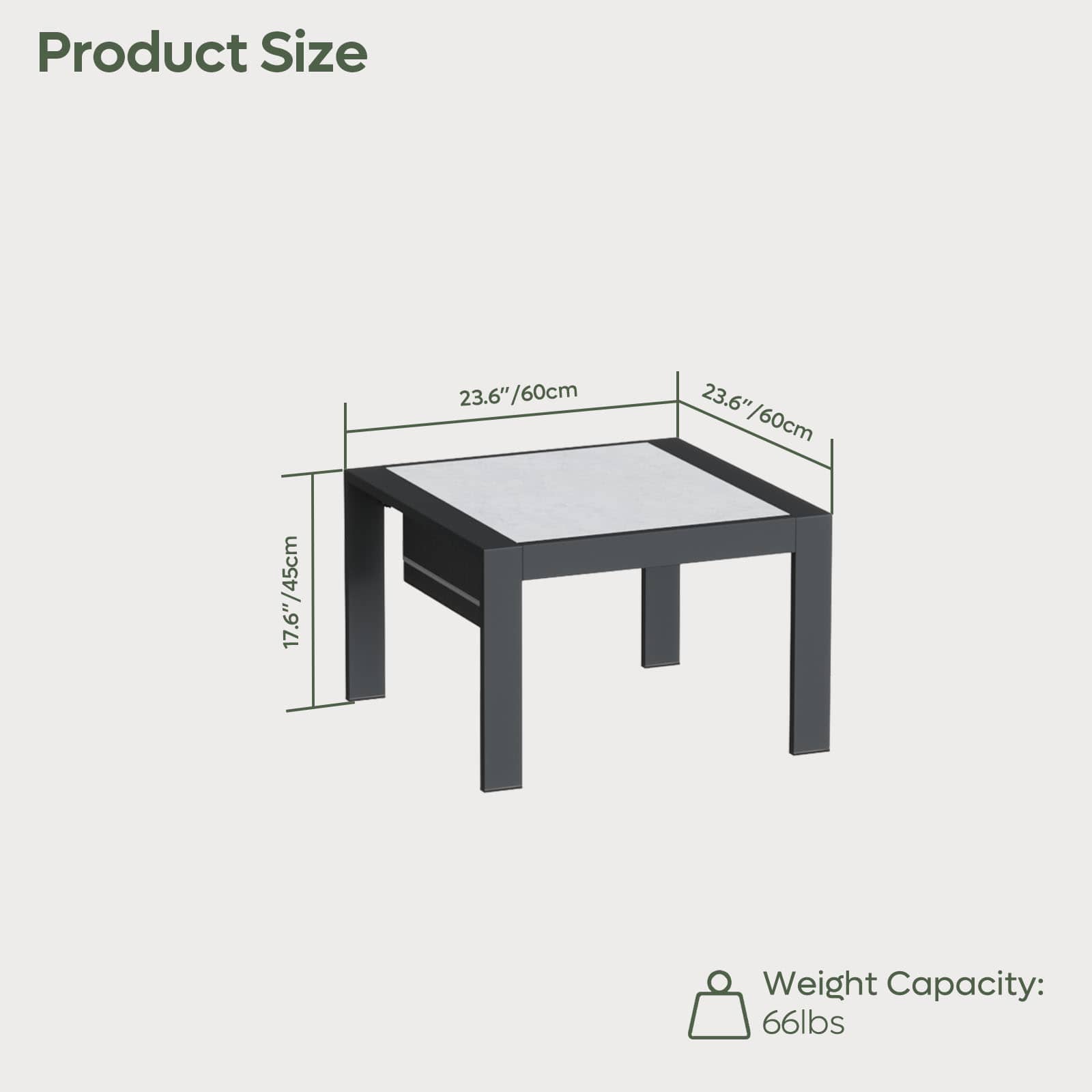 Bestier LOW-O300260C-ALMB Patio-Tables - View #5