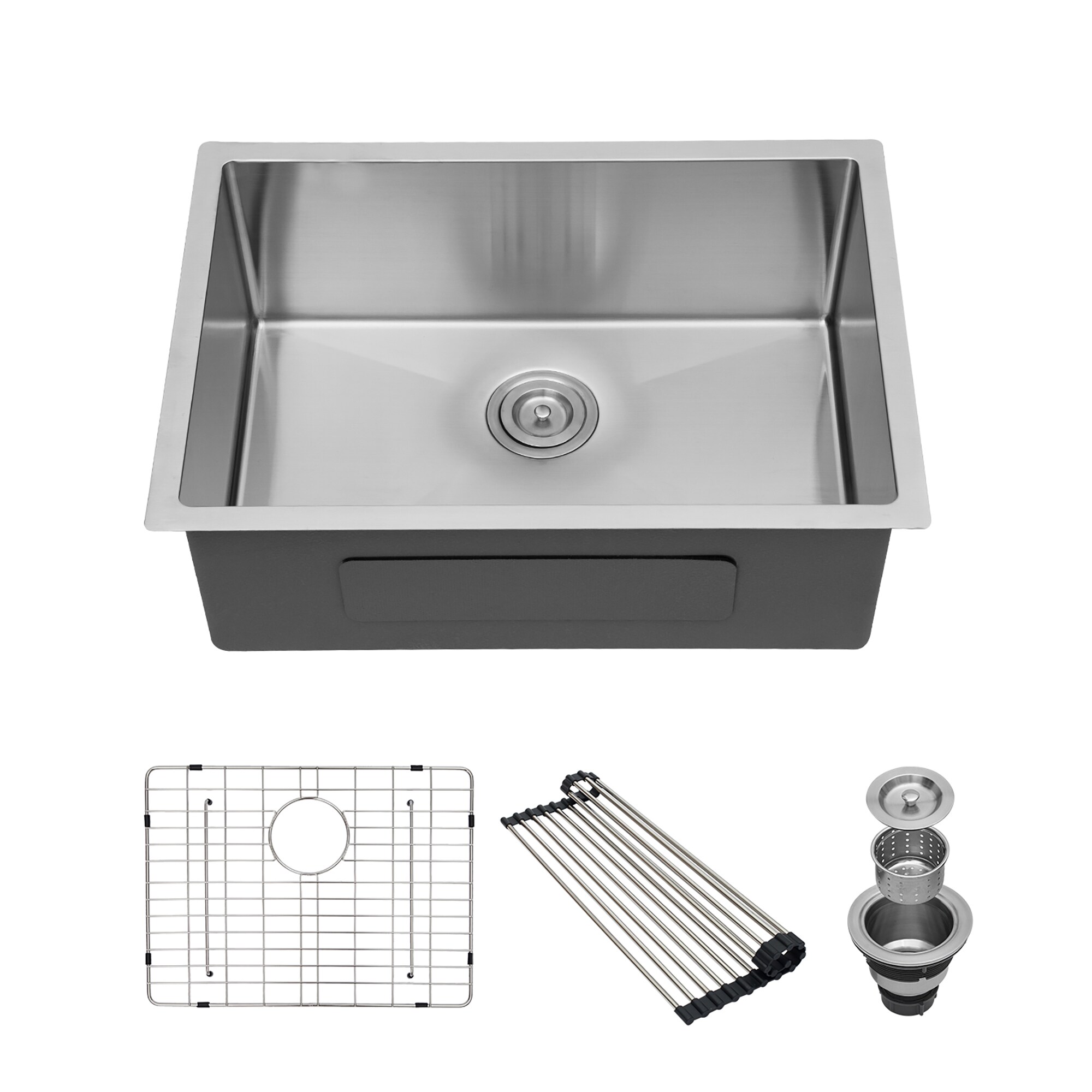 Lordear Undermount 26-in x 18-in Stainless Steel Single Bowl Kitchen ...