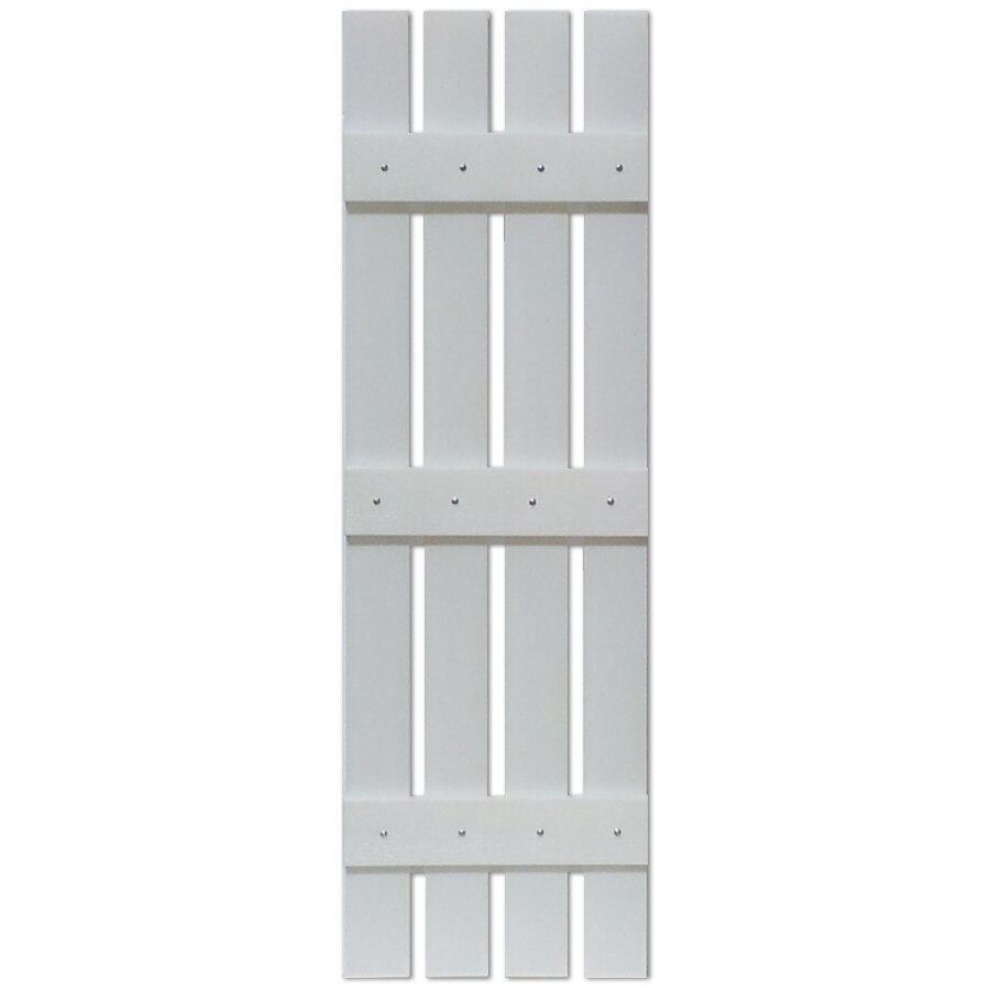 Custom Shutters llc. B316063PA 2-Pack Paintable Board and Batten Vinyl Exterior Shutters (Common: 16-in x 63-in; Actual: 16-in x 63-in)