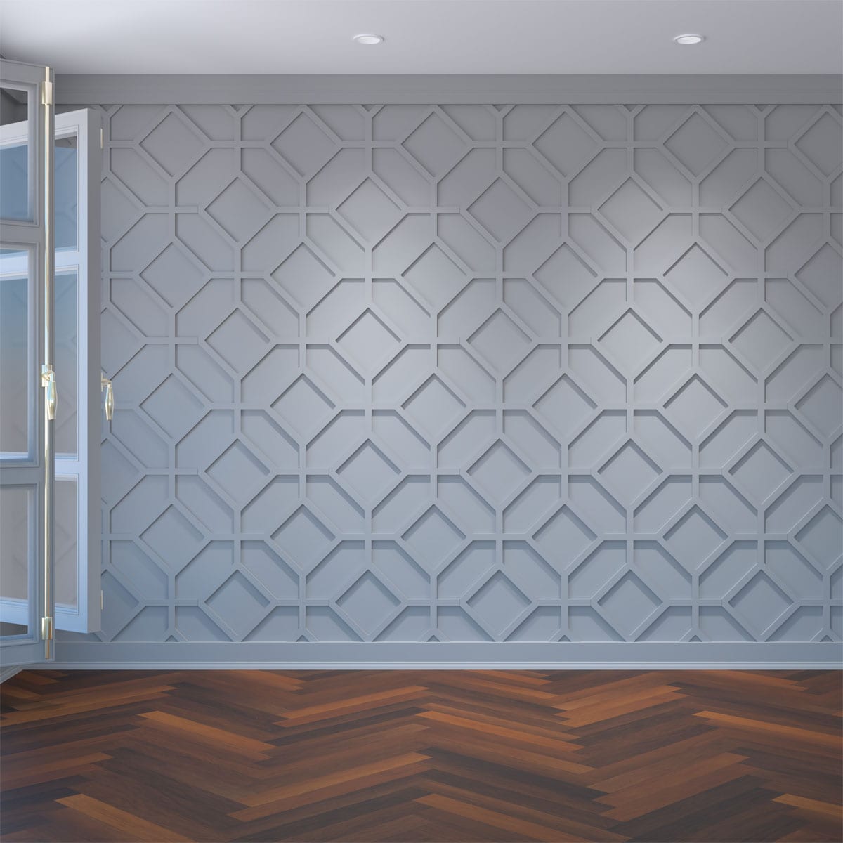 Medium Grey Embossed PVC Wall Sculpture Panel