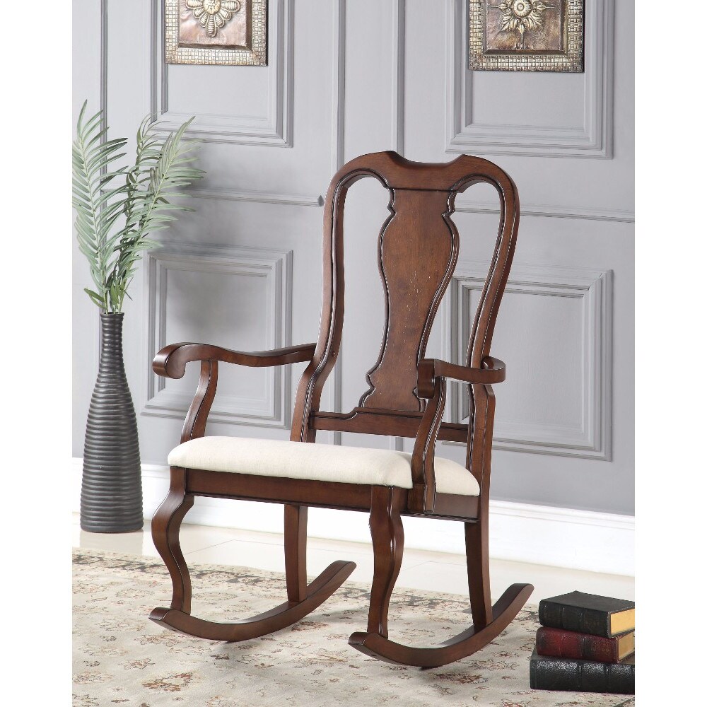 benzara wooden rocking chair