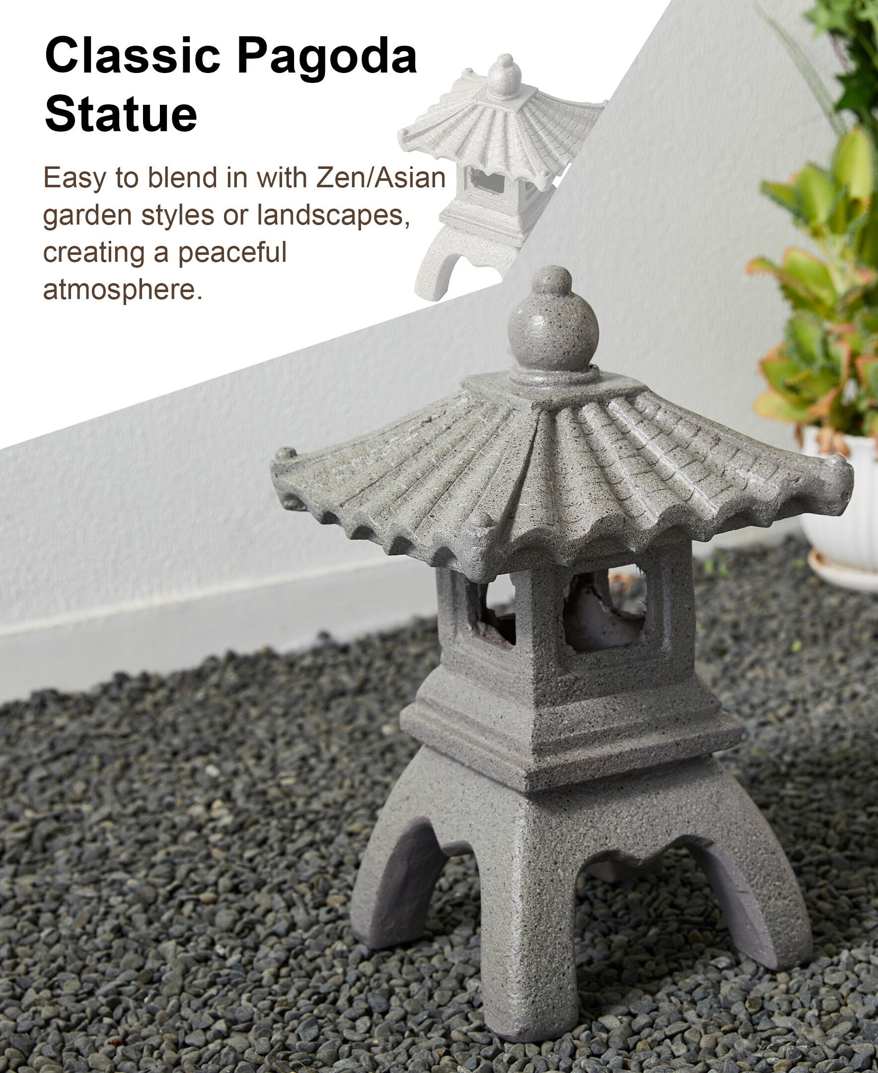 Glitzhome 2025400081 Garden-Statue - View #4
