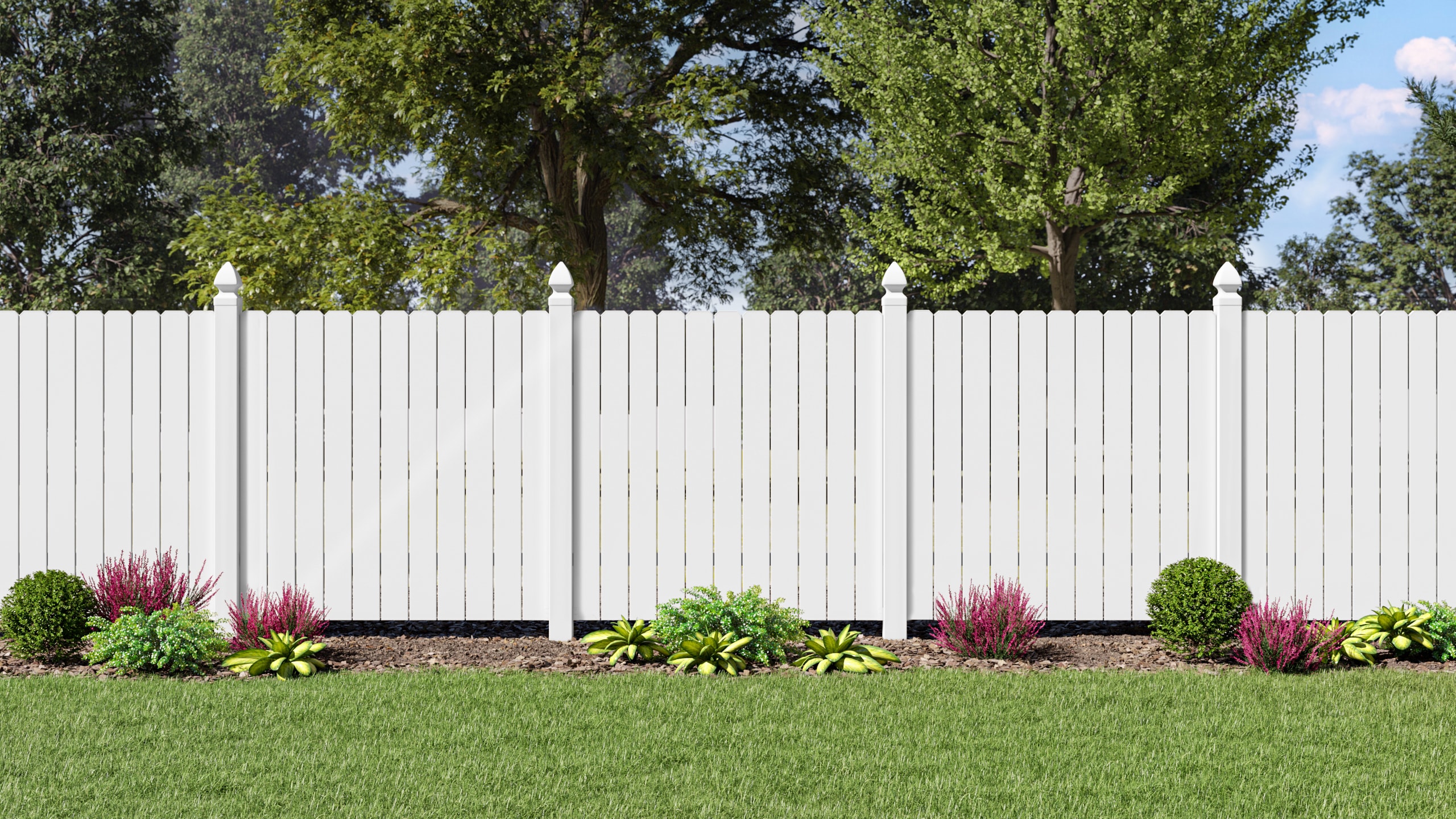 Dog ear clearance vinyl fence lowes