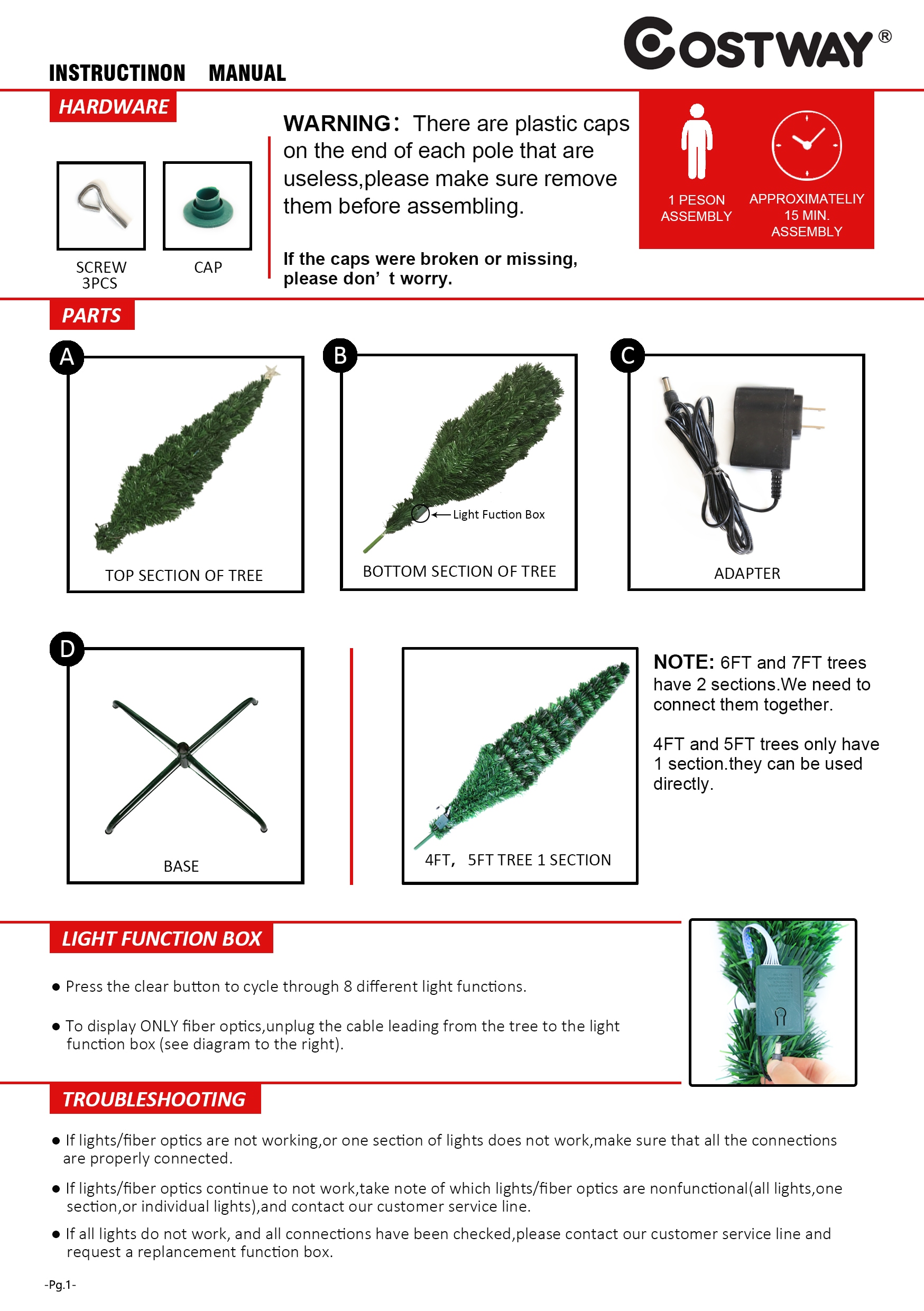 Forclover HYC-CM461C Artificial-Christmas-Trees - View #3