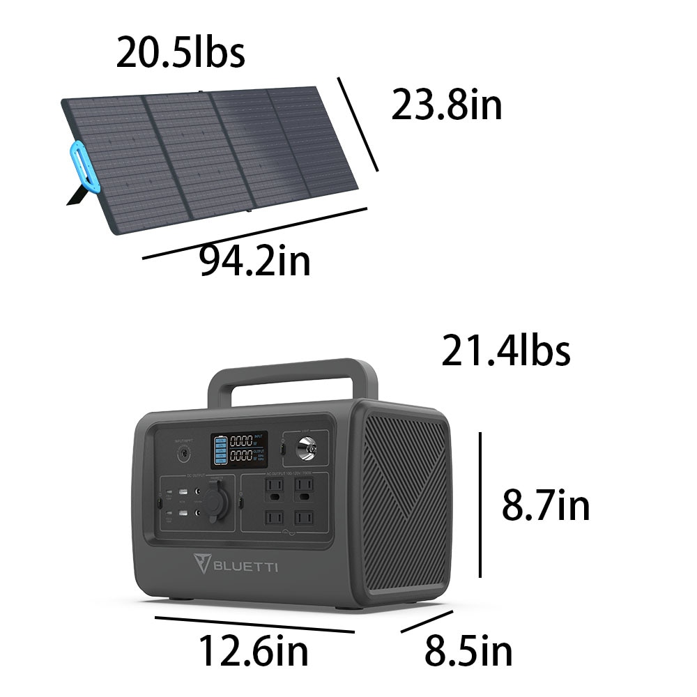 BLUETTI EB70+PV220+CBAG Solar-Generators - View #7