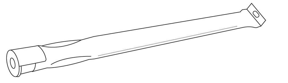 Heavy Duty BBQ Parts 19411 14.5-in Stainless Steel Tube Burner