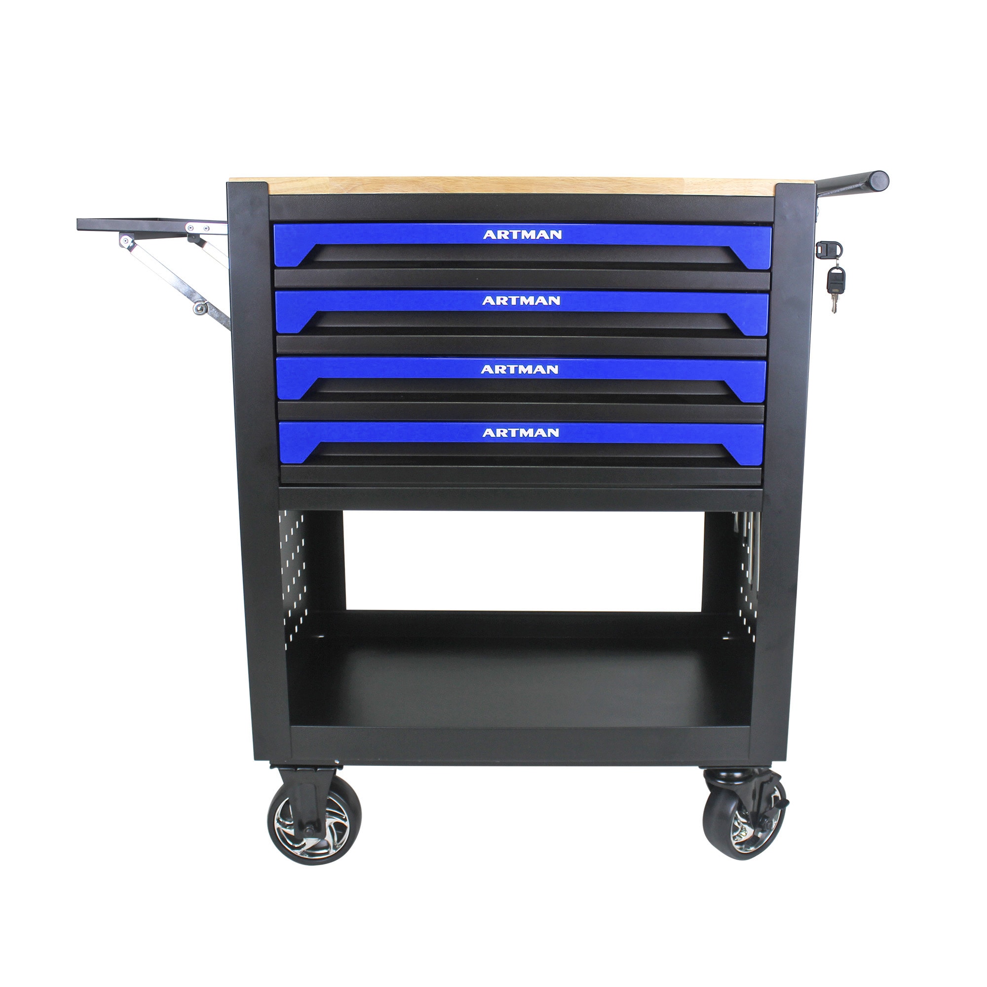 Wooakway Multifunctional Bottom Tool Cabinet with Lockable Wheels Durable Rolling Tool Cabinet Featuring Sliding Drawers Spacious Garage Storage Cabinet Simolary simolary.com
