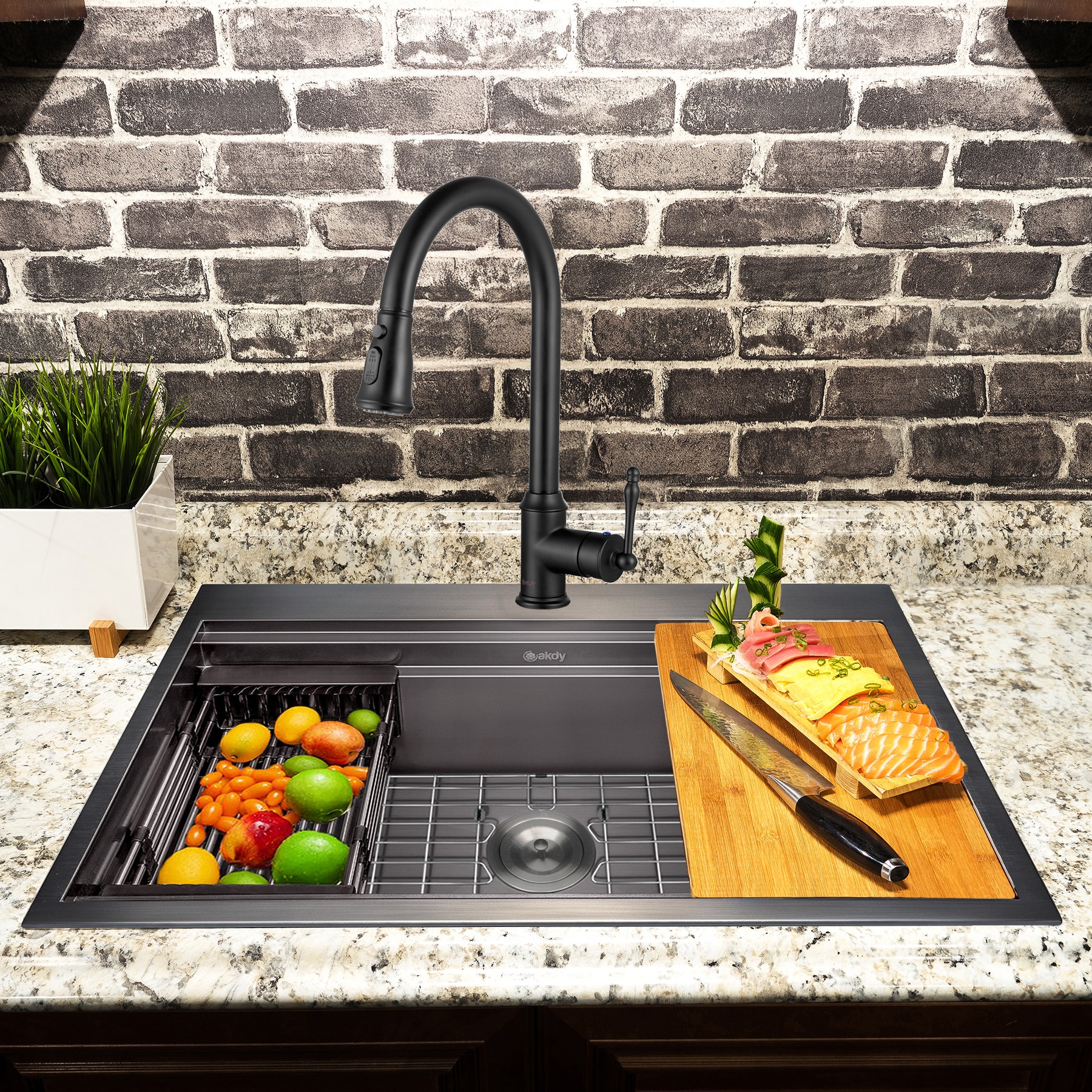 AKDY KS0507-KF16 Kitchen-Sinks - View #2