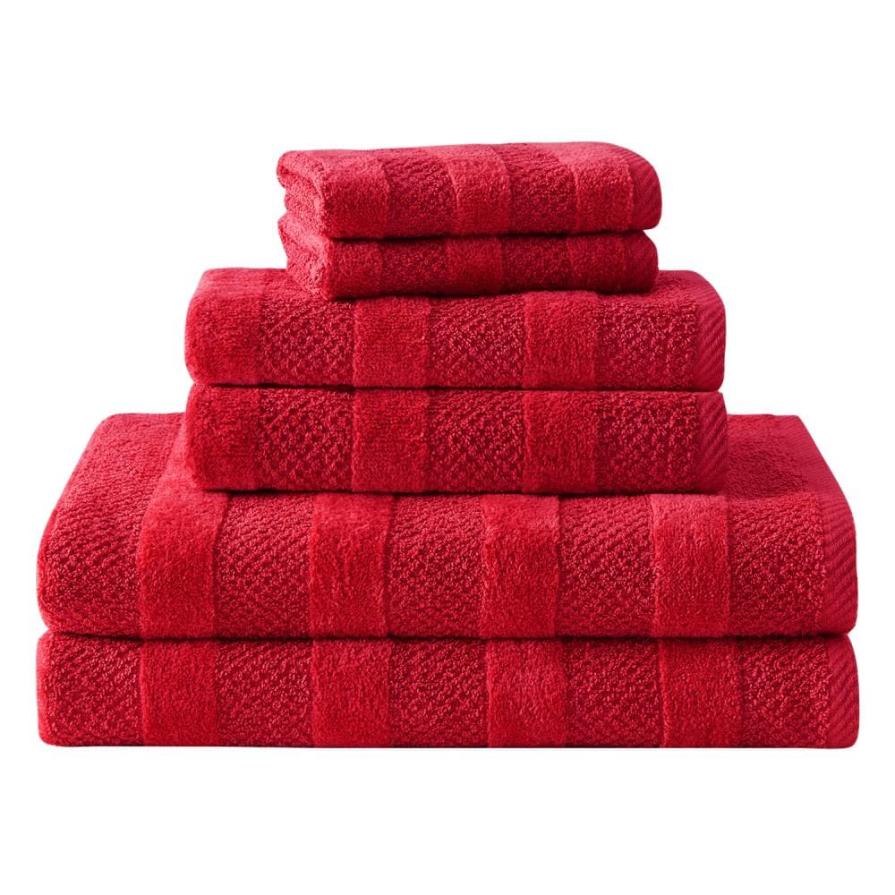 Cannon 6-Piece Crimson Cotton Bath Towel Set (Shear Bliss) Lowes.com