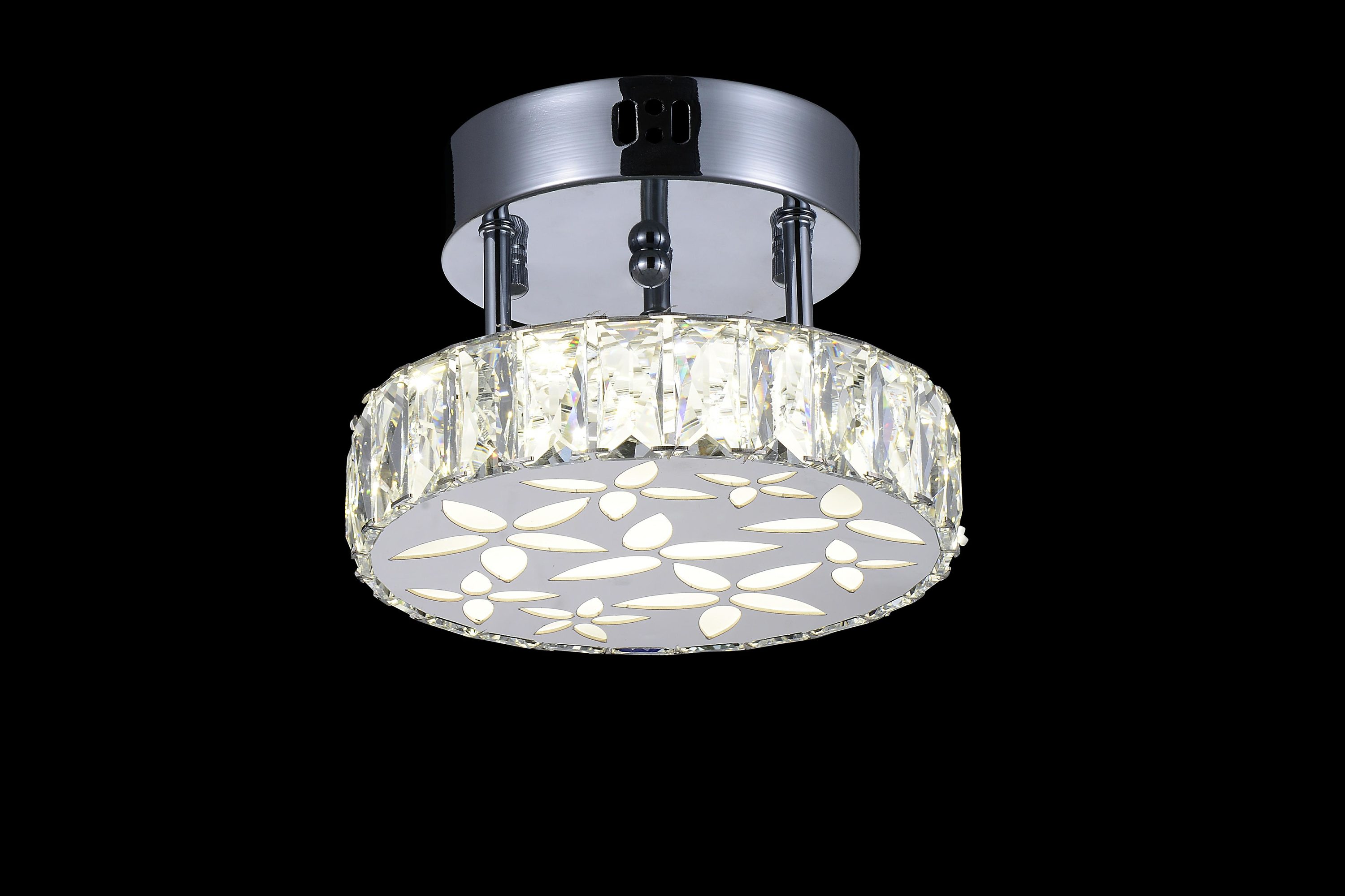 CWI Lighting 5618C8ST Aster 9-Light Chrome LED Flush Mount Light