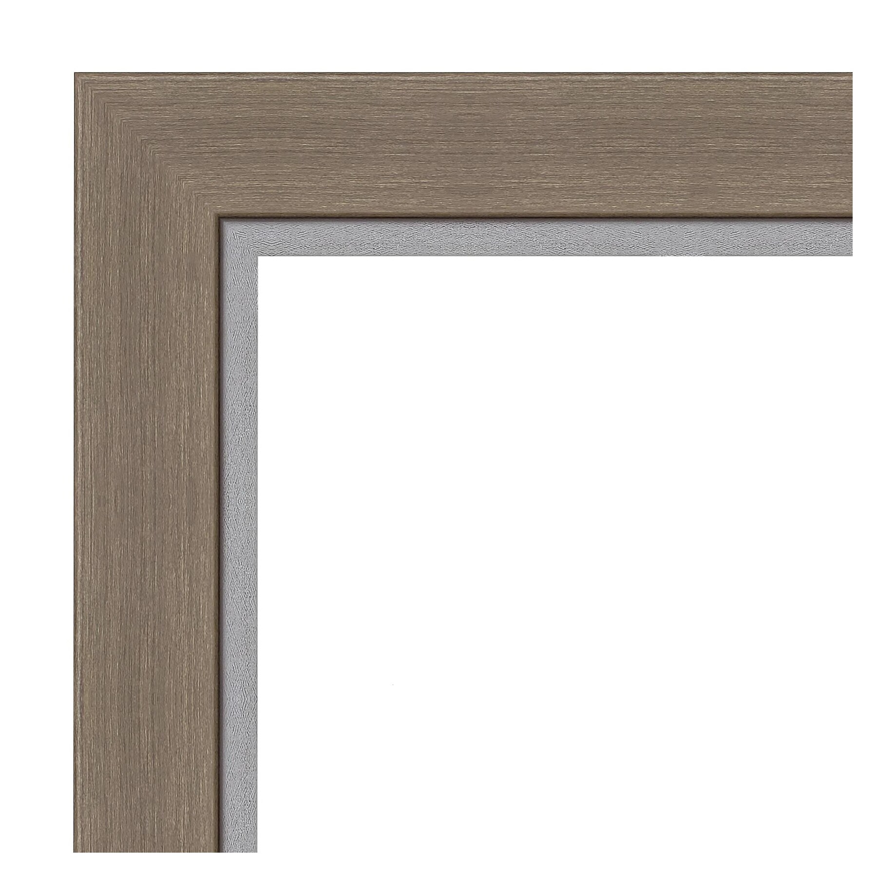 Amanti Art Eva Frame 43.25-in x 33.25-in Framed Bathroom Vanity Mirror ...