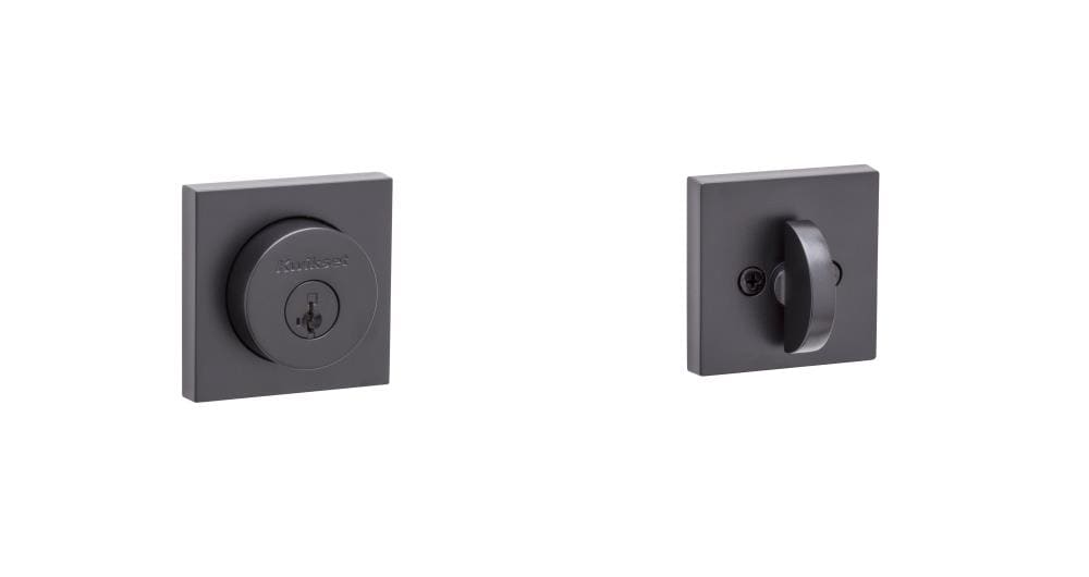 Kwikset 158SQT-514S.STRKP Iron Black Single Cylinder Deadbolt with SmartKey