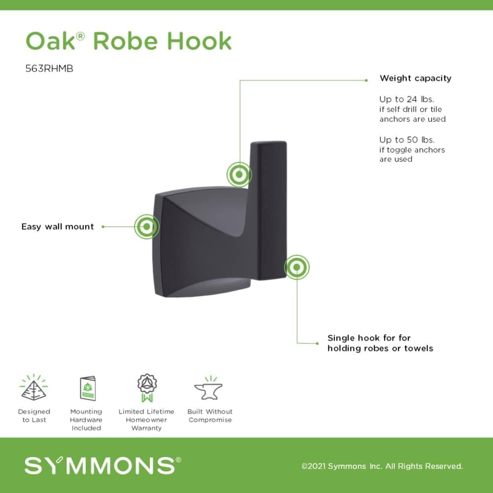 Symmons 563RHMB Robe-Hooks - View #6