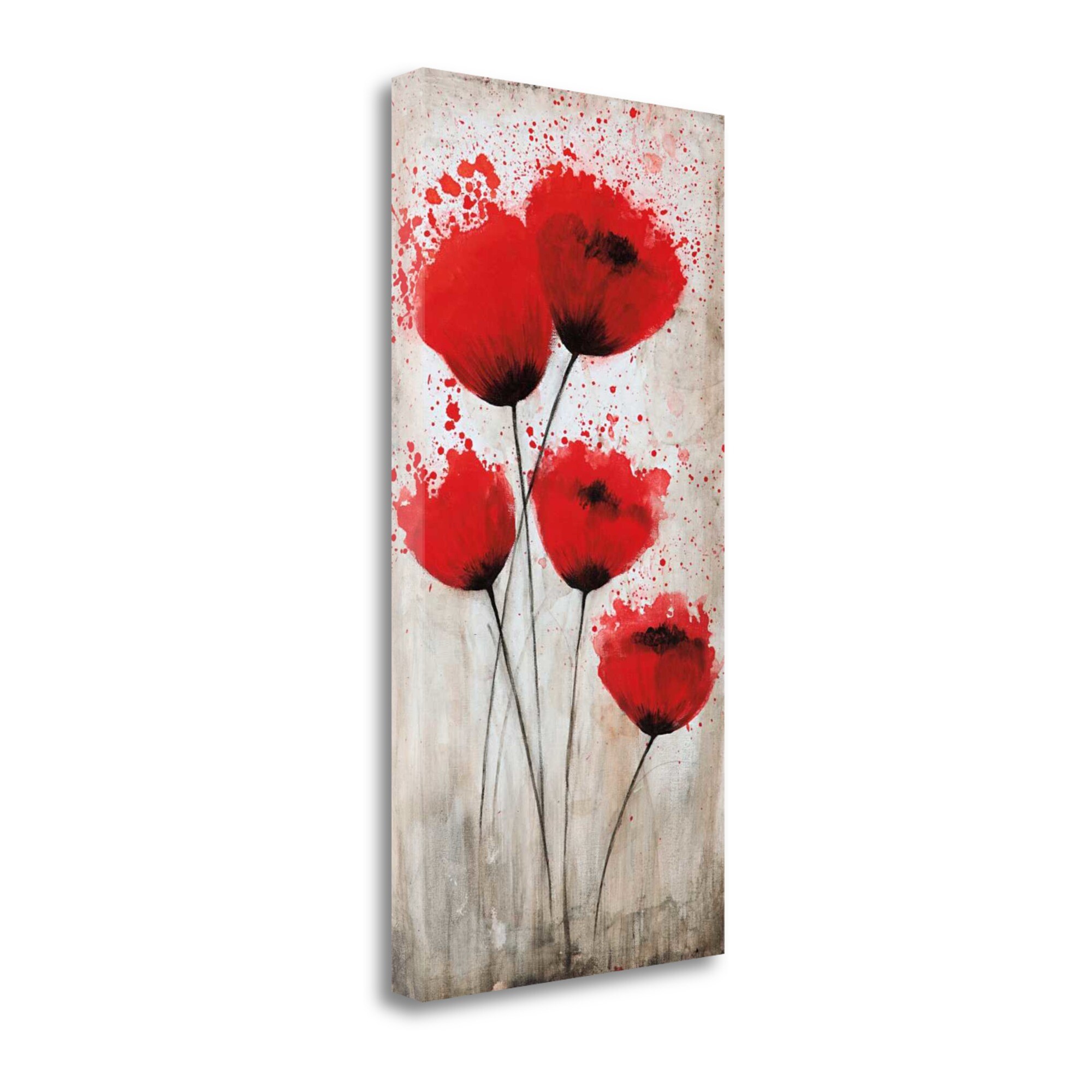 Tangletown Fine Art CA316327-2448C Luminous Crimson Ii Catherine Brink 47-in H x 24-in W Floral Print on Canvas