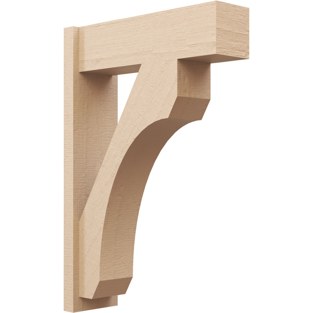 Ekena Millwork 2133198 Timberthane Rough Cedar Faux Wood Legacy Block Outlooker 8-in W x 26-in D x 38-in H Primed Tan