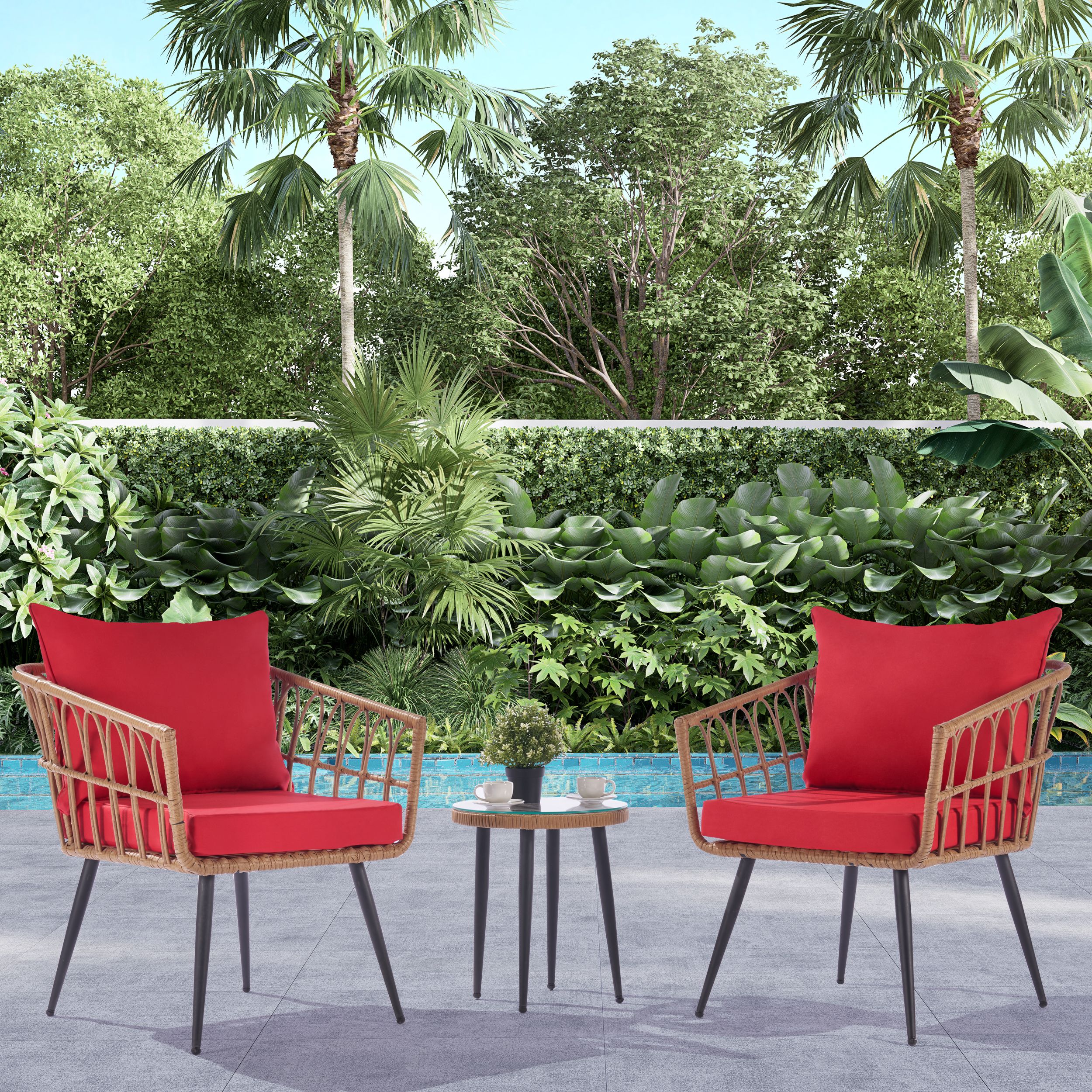 SANSTAR LRS-BS64RD Patio-Conversation-Sets - View #3