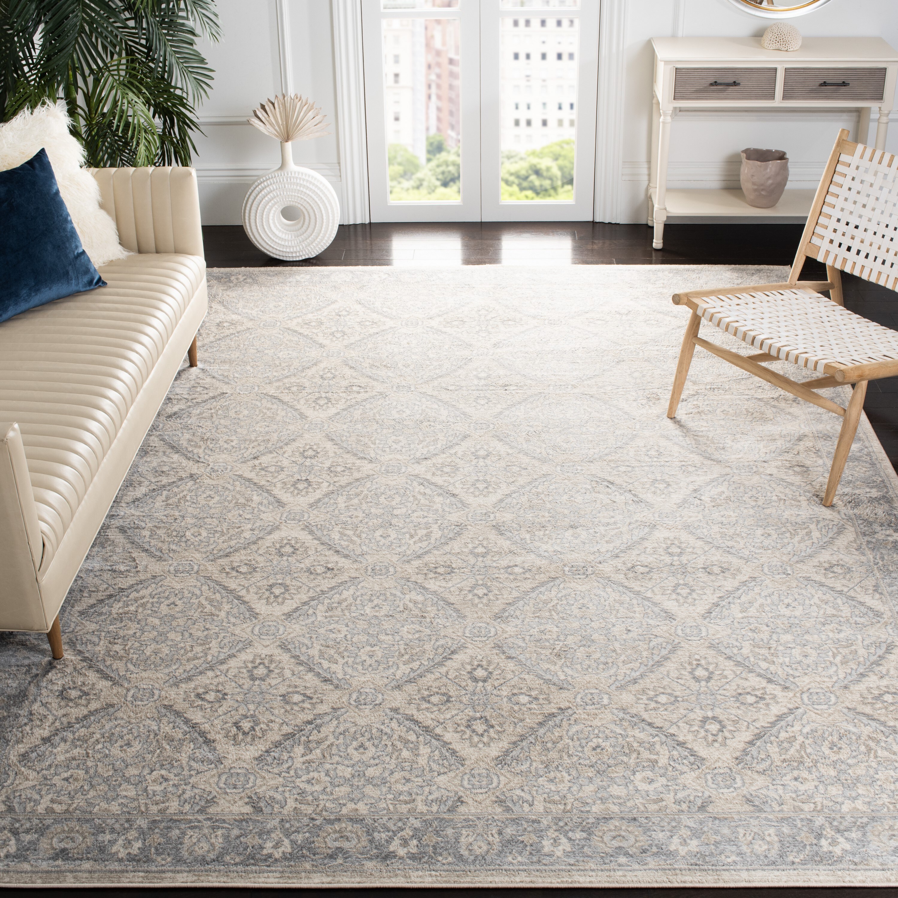 Safavieh 11 X 15 Cream Gray Indoor Distressed Overdyed Area Rug At 