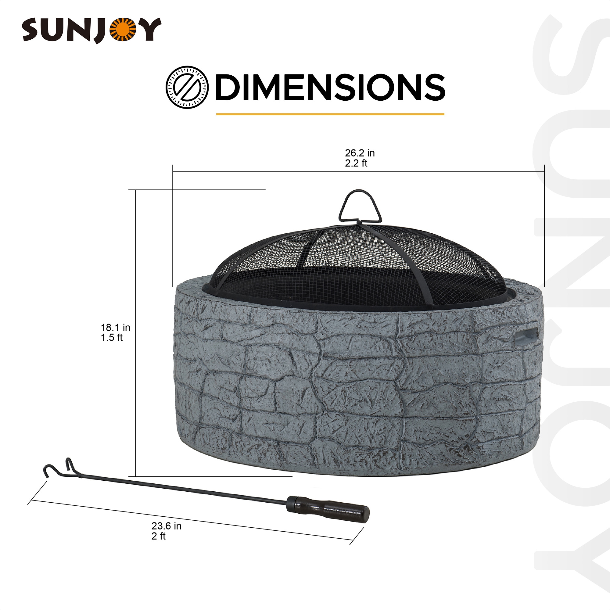 Sunjoy A301016302 Outdoor-Woodburning-Firepits - View #5