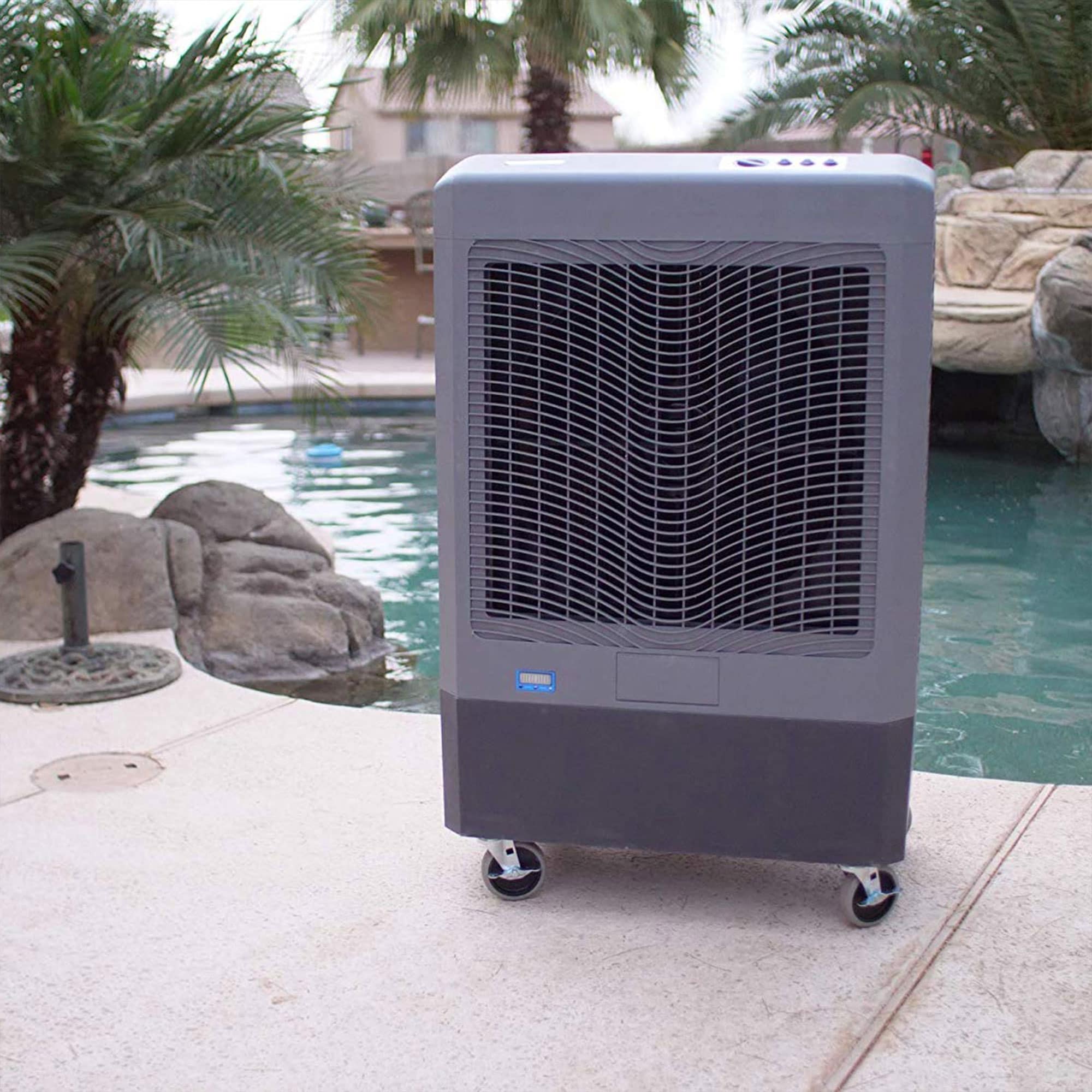 SLIMKOOL 3000-CFM 3-Speed Indoor/Outdoor Portable Evaporative Cooler for  950-sq ft (Motor Included) in the Evaporative Coolers department at