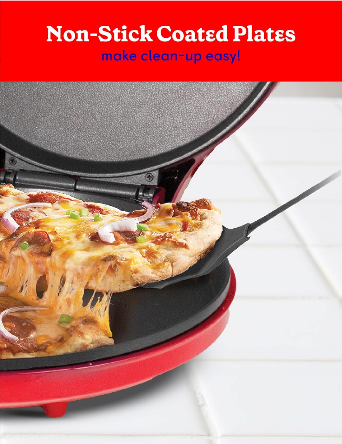 Betty Crocker Pizza Maker Plus - 12-Inch Indoor Electric Grill