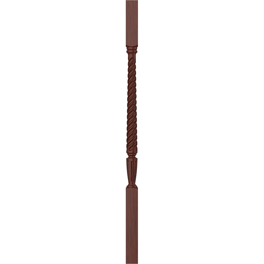 L.J. Smith Stair Systems LJT-2005-MH 38 38-in x 1.75-in Unfinished Mahogany Square Top Stair Baluster