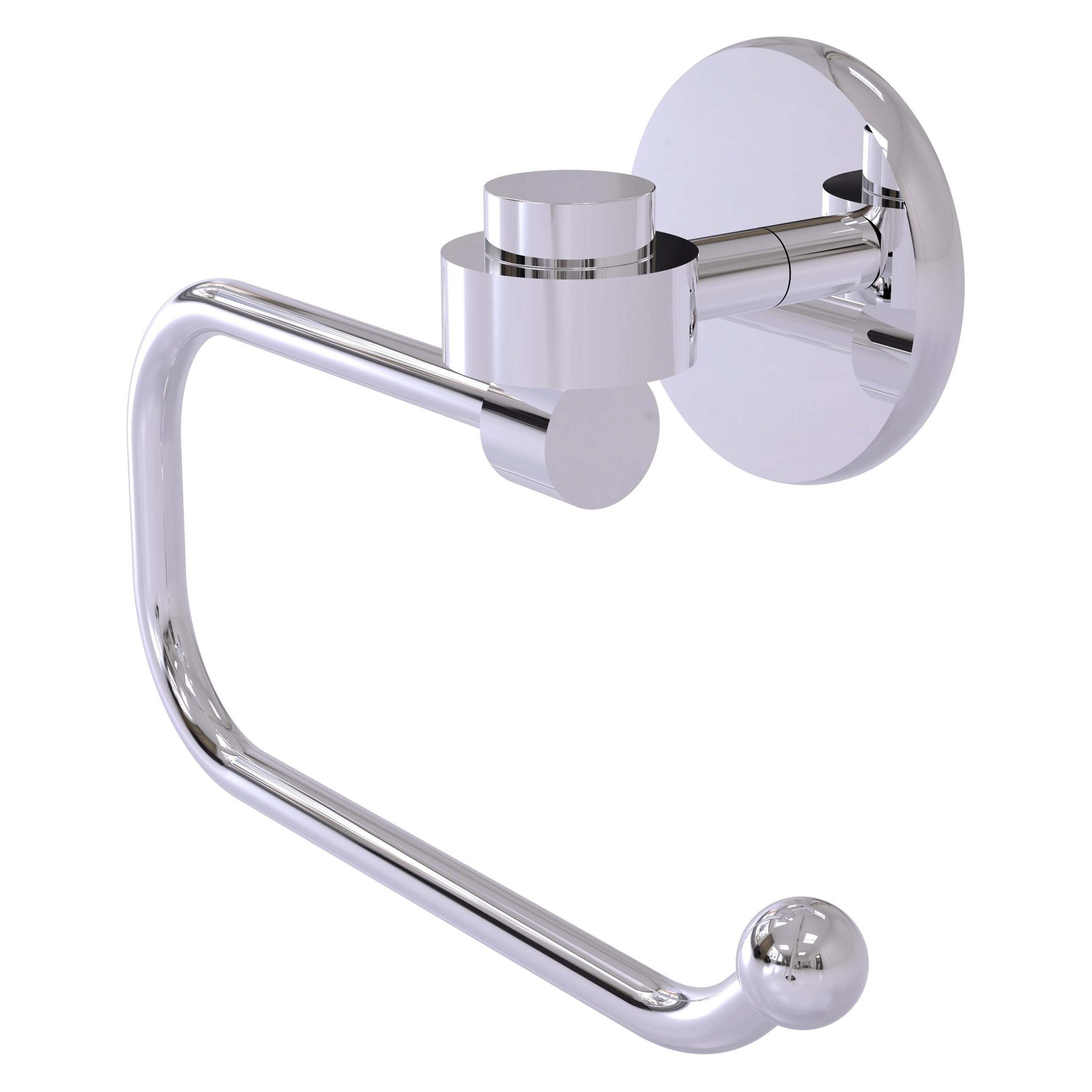 Allied Brass 7124E-PC Satellite Orbit One Polished Chrome Wall mount Single post Toilet Paper Holder 1 -Rolls with Storage