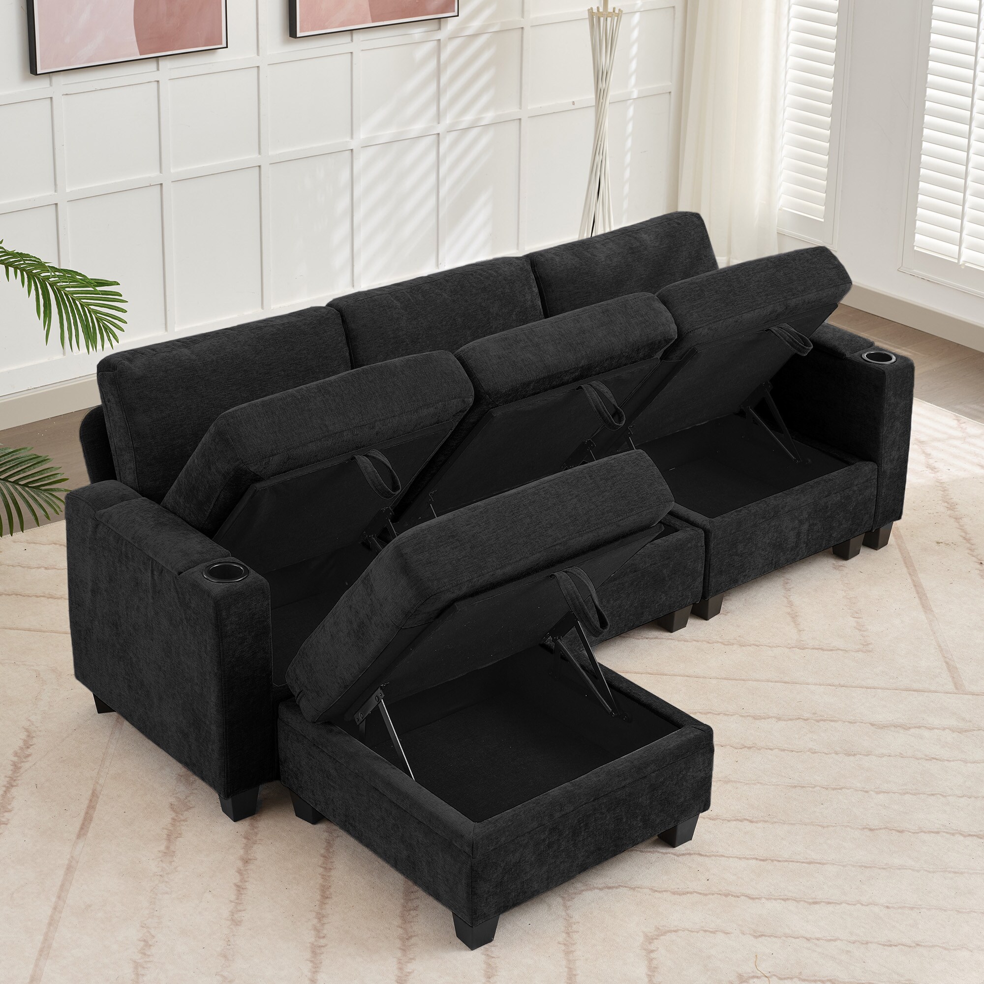 JEAREY 10FXBRT+LED-GR Sofas-Loveseats - View #2