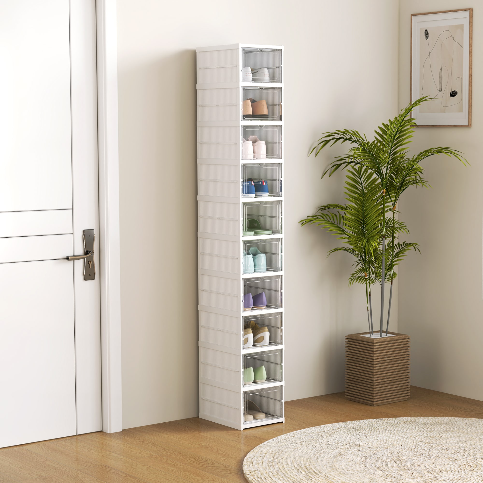 HomCom 837-570V01WT Coatrack-Stands-Pedestals - View #2