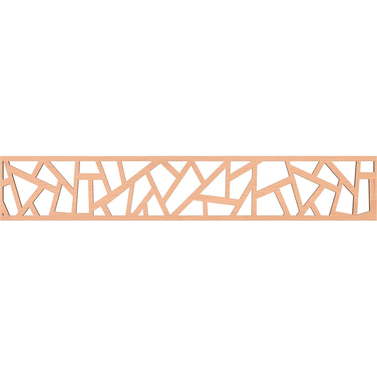 Ekena Millwork MLDA08X46HSBAL Harrisburg Fretwork Flat Trim 8-in x 3.89-ft Alder Brown Unfinished 2155852 Pierced Wall Panel Moulding