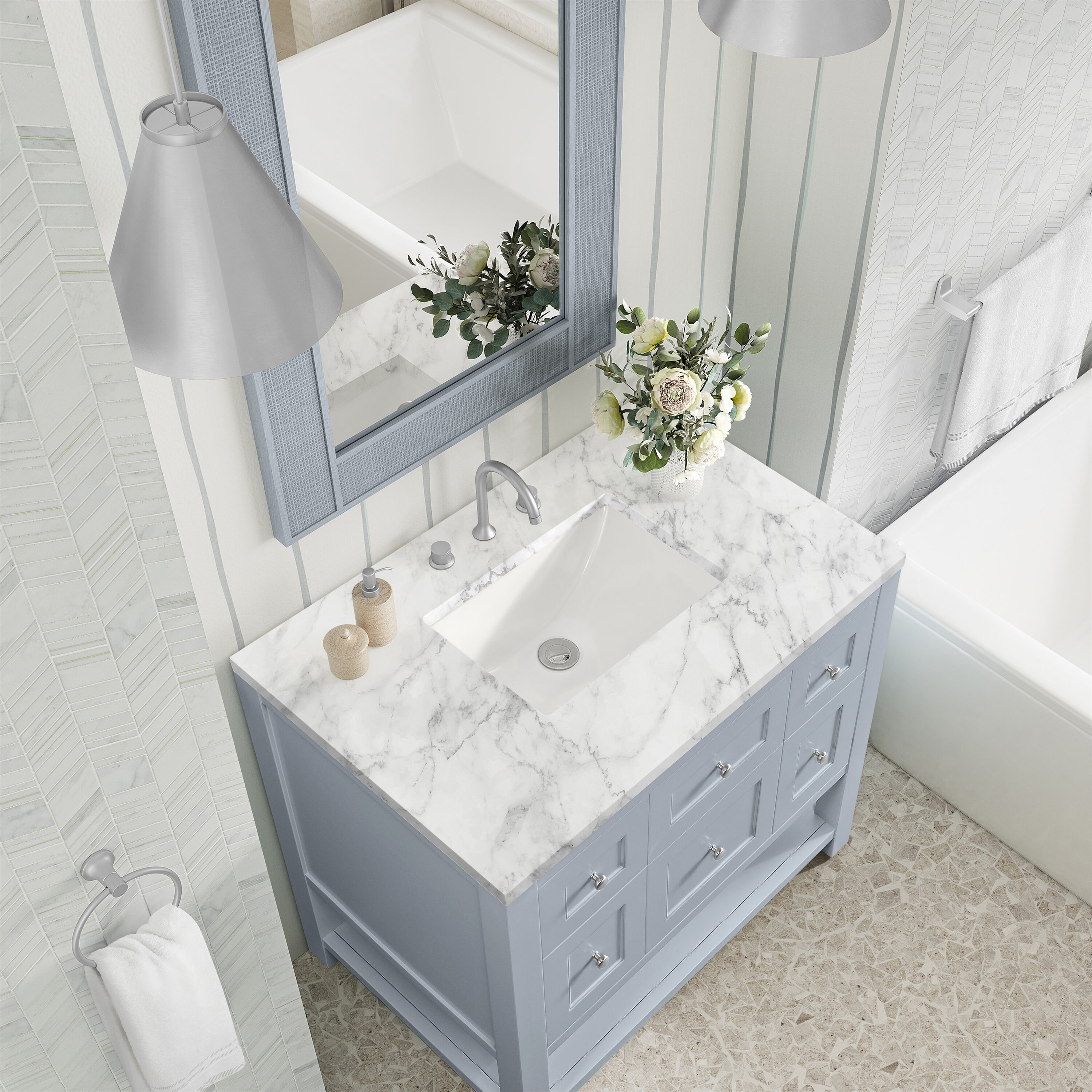 James Martin Vanities 330-V36-SRB-3CAR Bath-Vanity-Combo - View #7