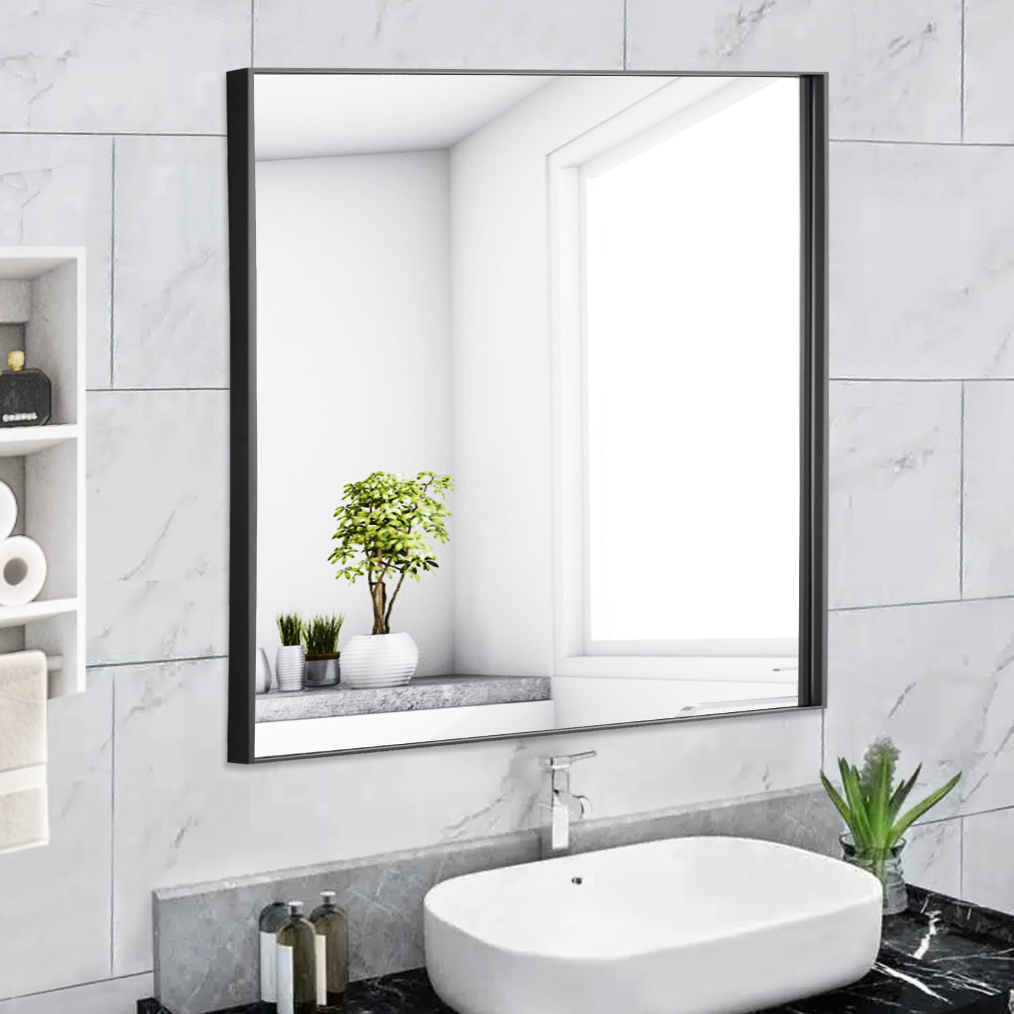 GETLEDEL MR-2527BK Framed-Bath-Mirrors - View #6