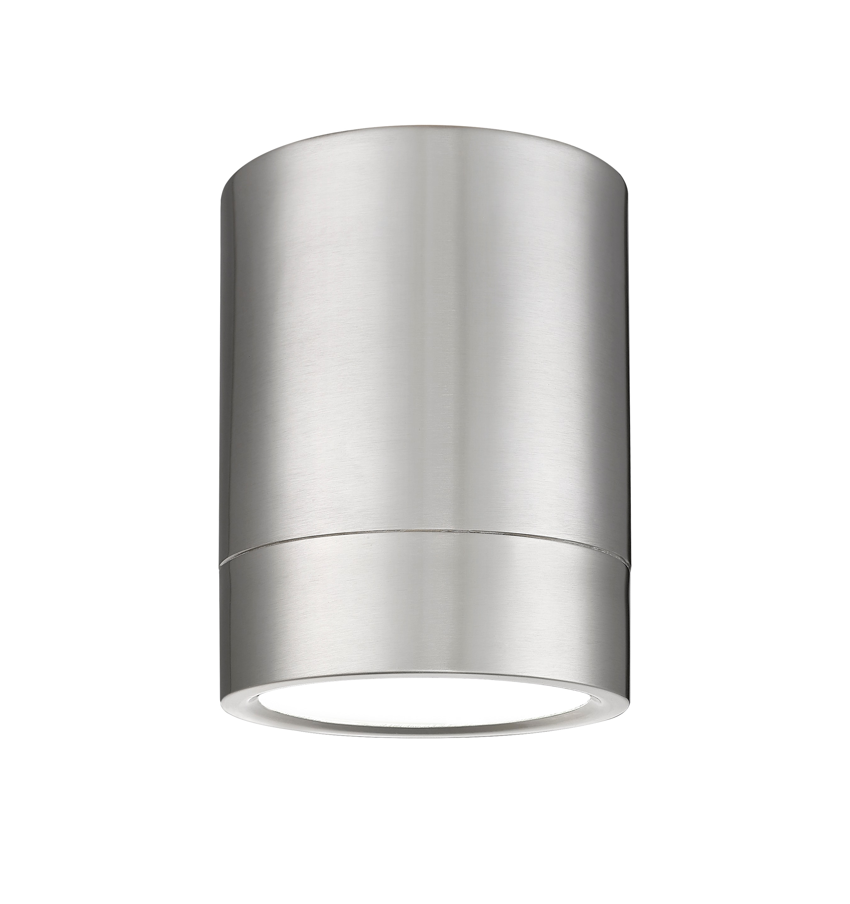 Brushed Nickel LED Cylinder Flush Mount Ceiling Light