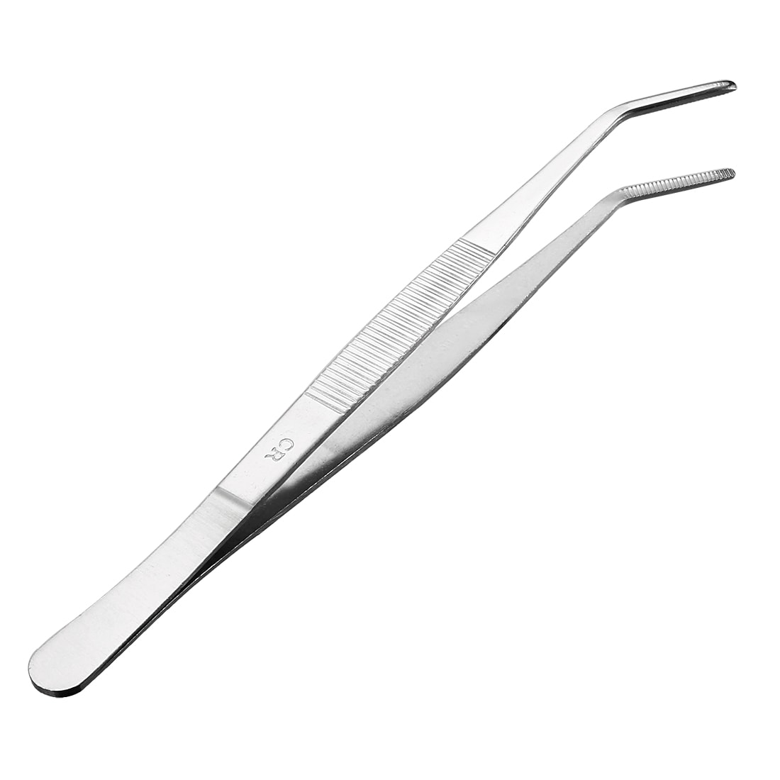Unique Bargains 8-Inch Stainless Steel Tweezers with Curved Serrated Tip Daily Garden Tool #S25072800UX9363