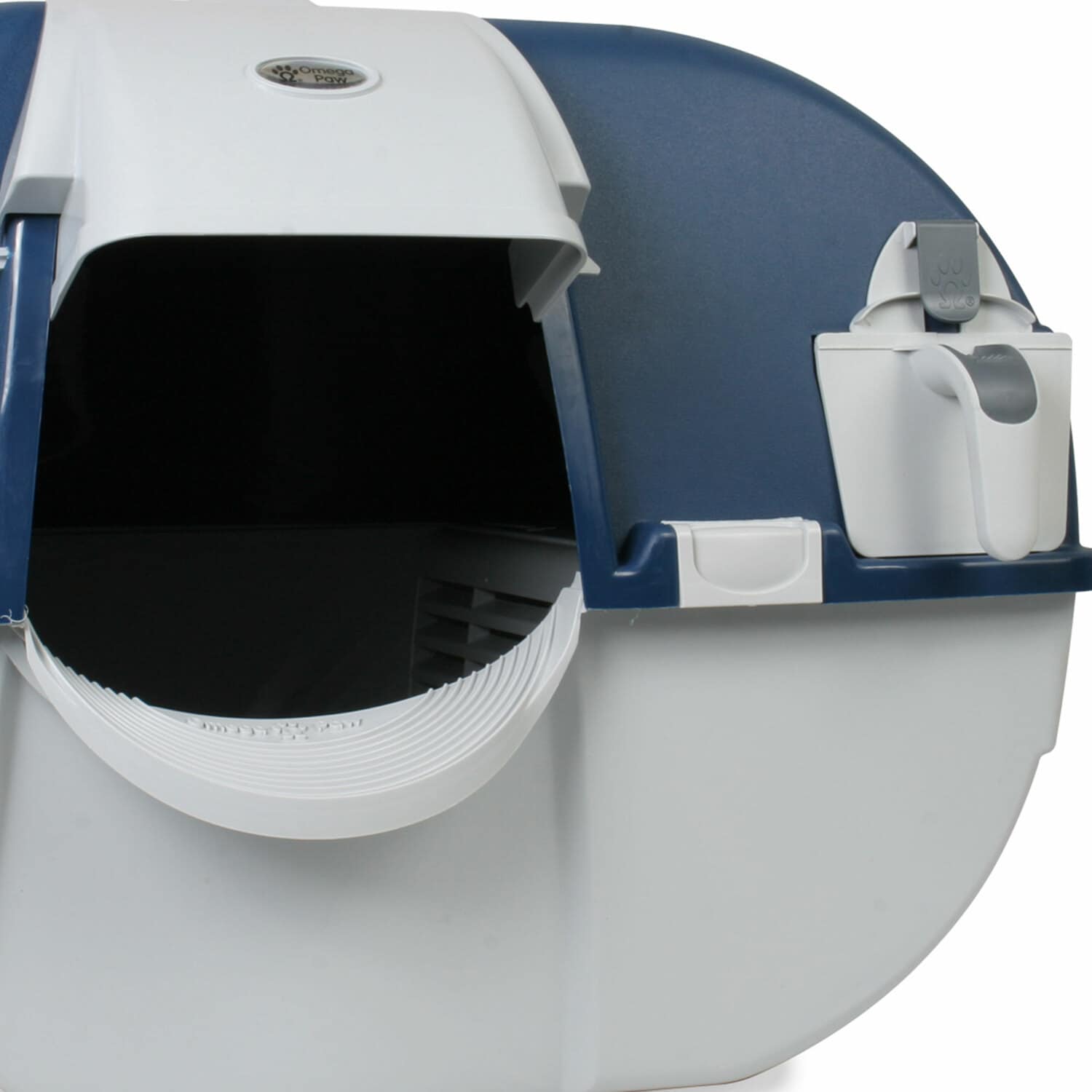 Omega Paw Blue Plastic Self cleaning Covered Litter Box 326166 at Lowes