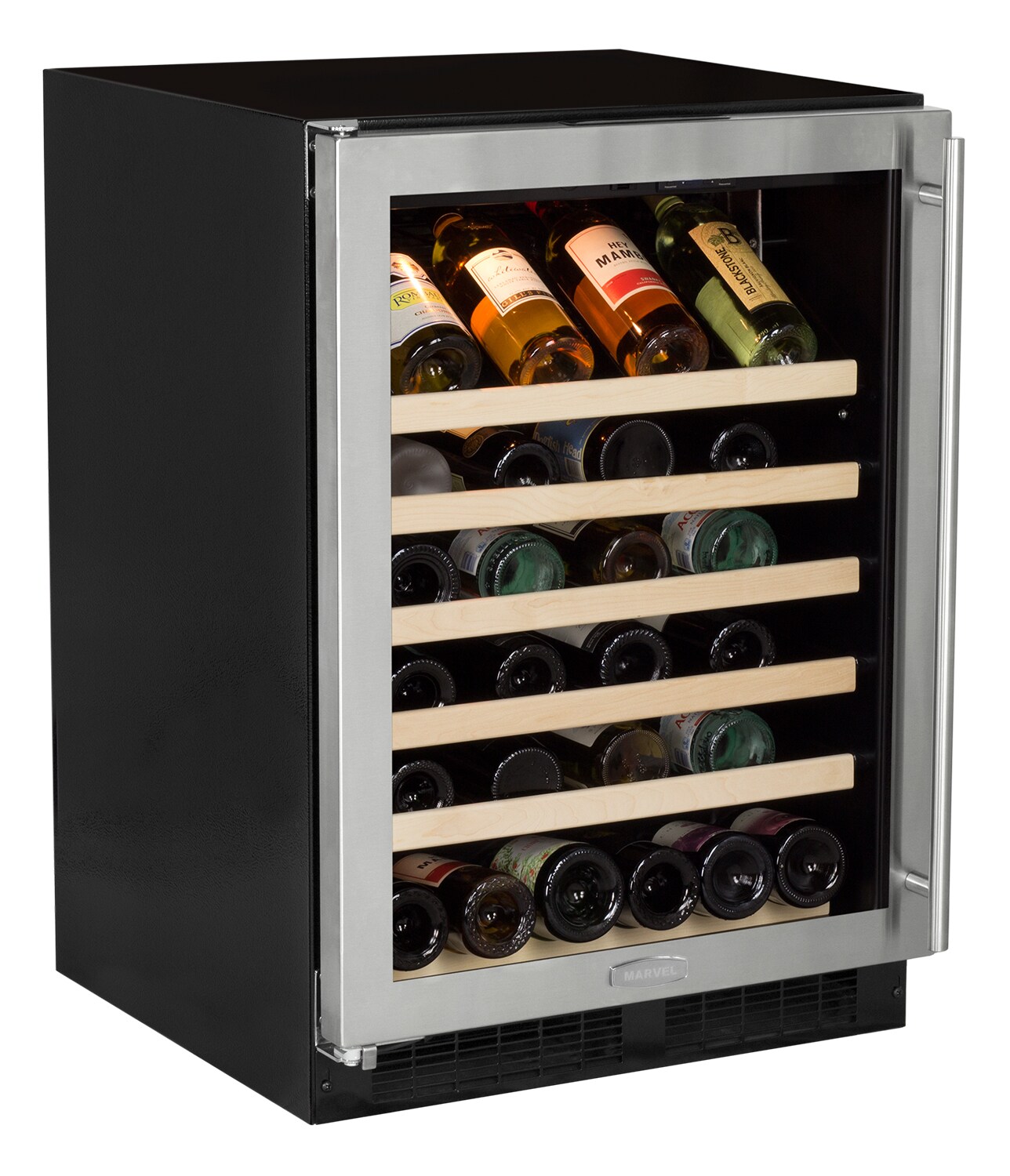 MARVEL ML24WSG0LS 23.875-in 45-Bottle Capacity Stainless Steel Built-In/undercounter Wine Cooler
