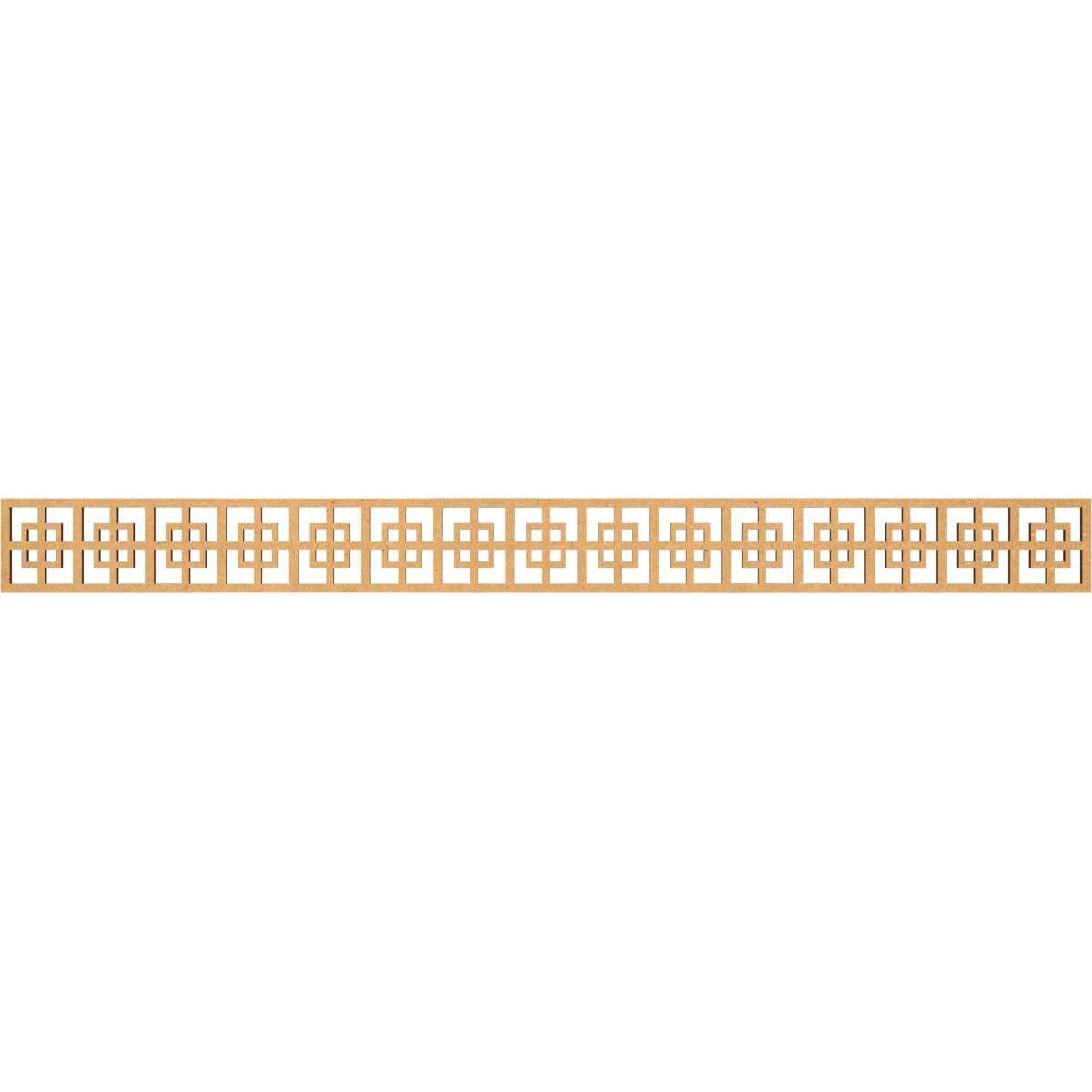 Ekena Millwork MLDA04X46CMBMF Cambridge Fretwork Flat Trim 4-in x 3.87-ft Brown Unfinished 2157660 Pierced Wall Panel Moulding