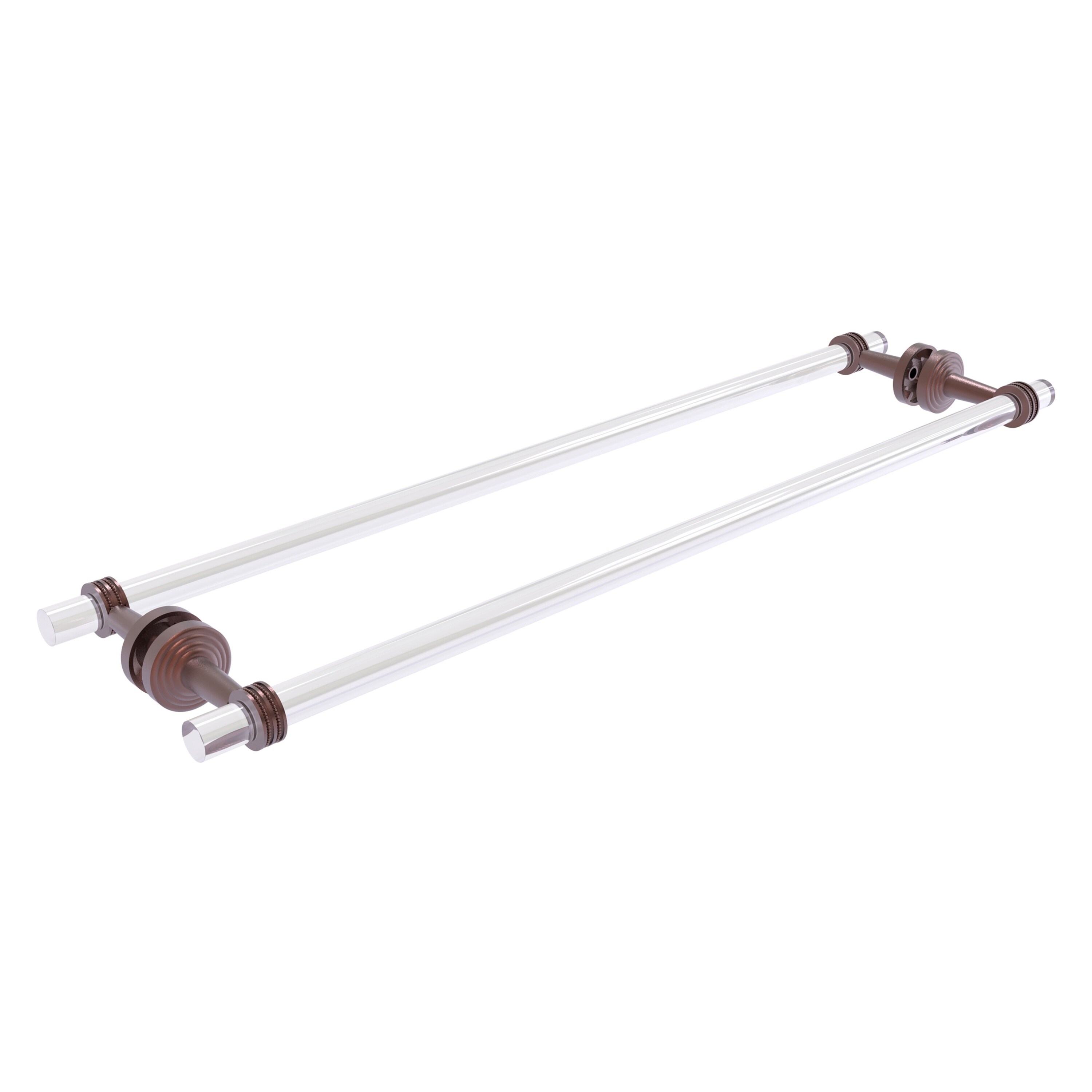 Allied Brass PB-41D-BB-30-CA Pacific Beach 30-in double Antique Copper Wall mount Double Towel Bar