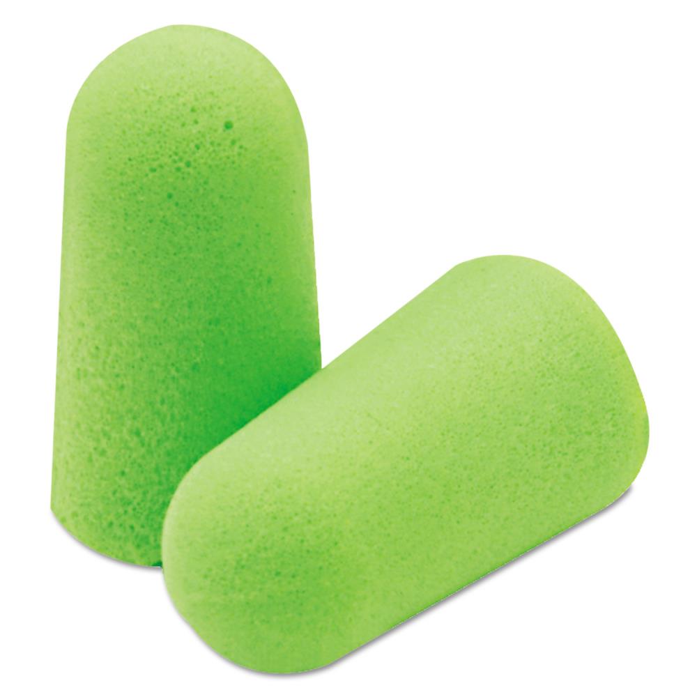 Moldex PuraFit SingleUse Earplugs, Cordless, 33NRR, Bright Green, 200