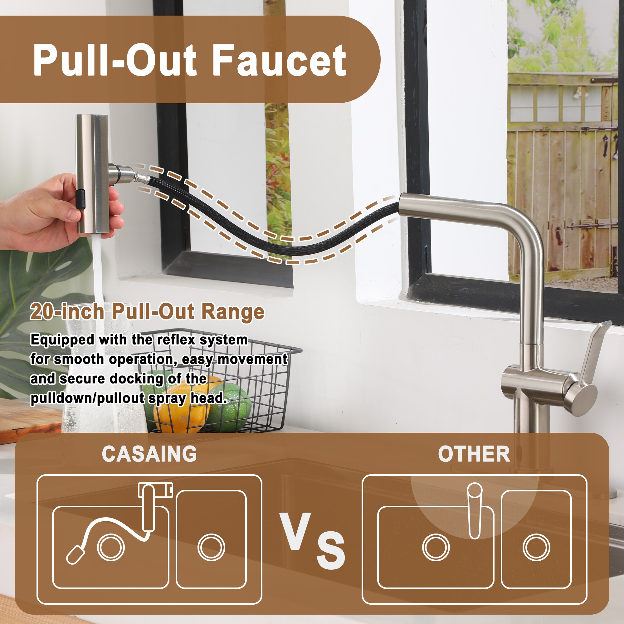 Mondawe MD-D47-BN Kitchen-Faucets - View #5