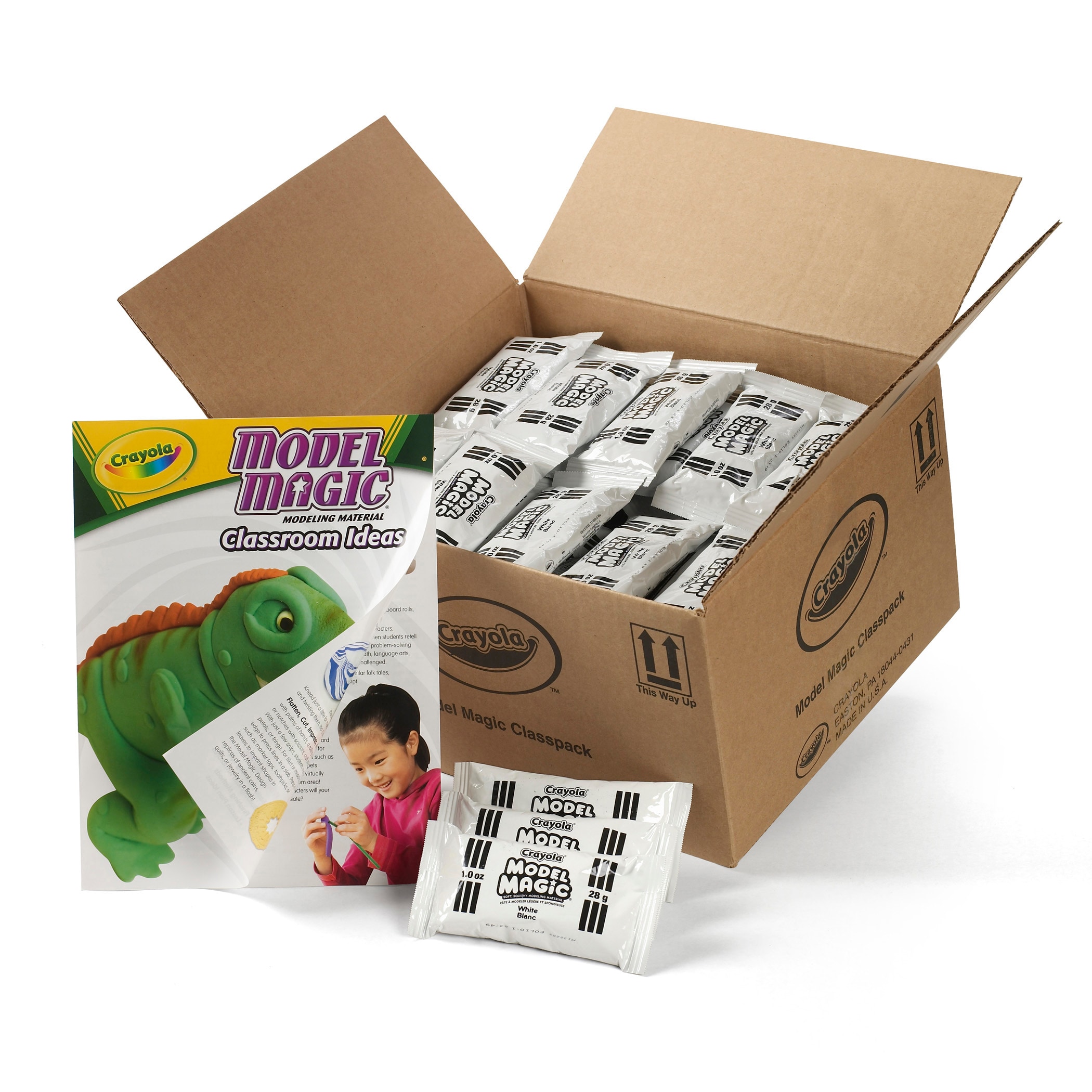Crayola BIN236001 Model Magic Modeling Compound Classpack, White, 1 Oz., Pack Of 75