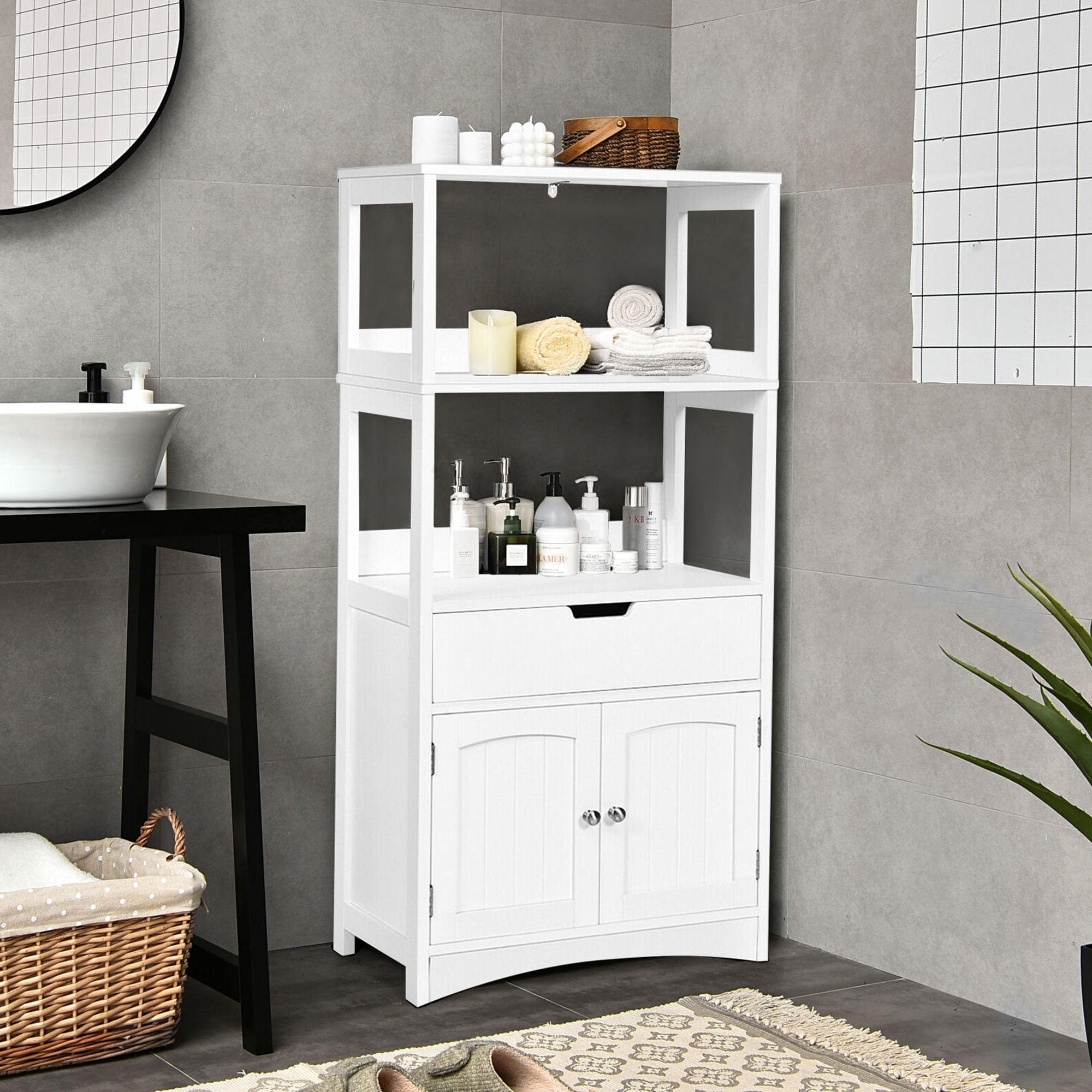 WELLFOR OUJ66295WH Linen-Cabinets - View #6