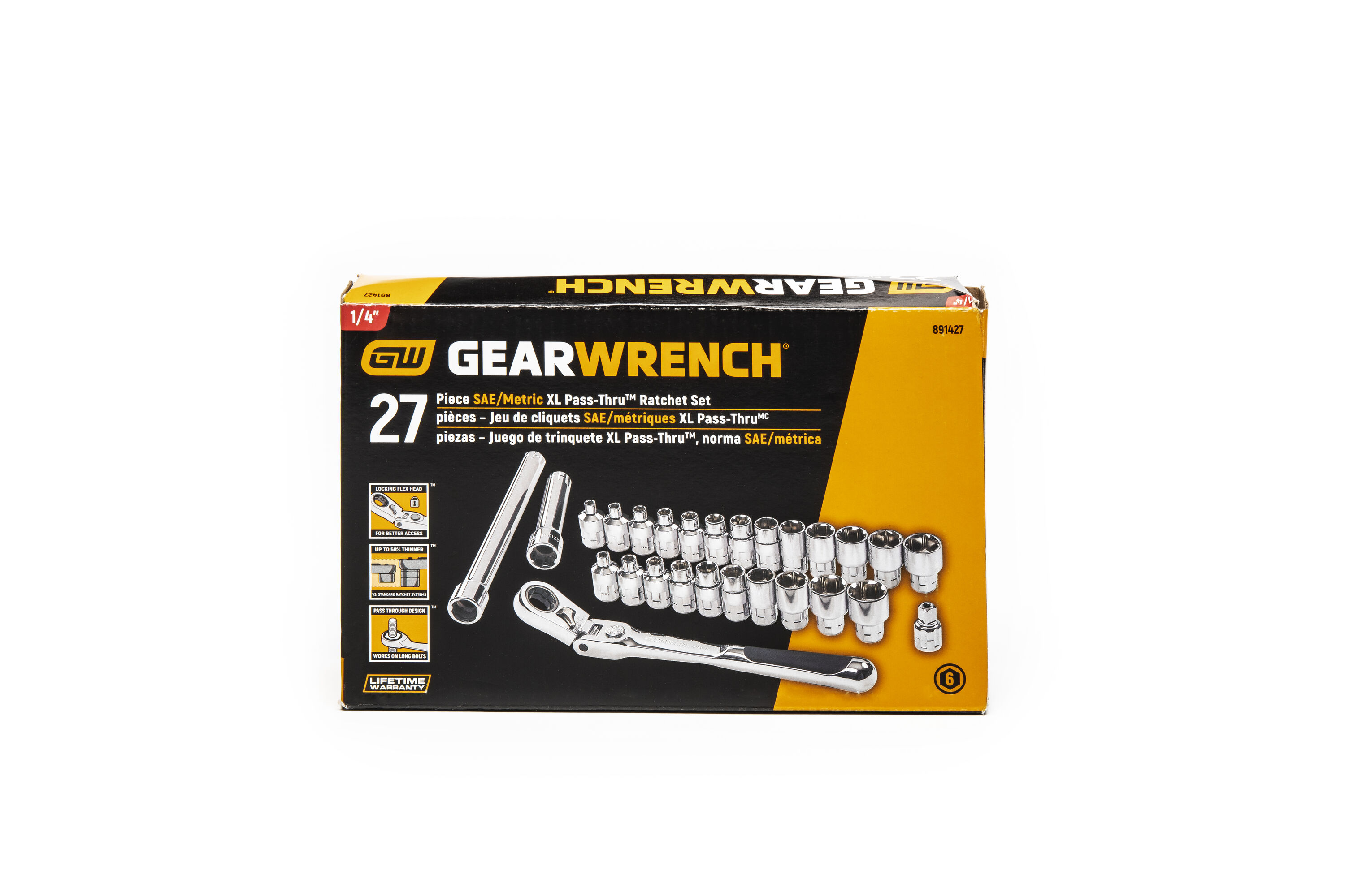 GEARWRENCH 27-Piece Standard (SAE) and Metric Polished Chrome Mechanics ...