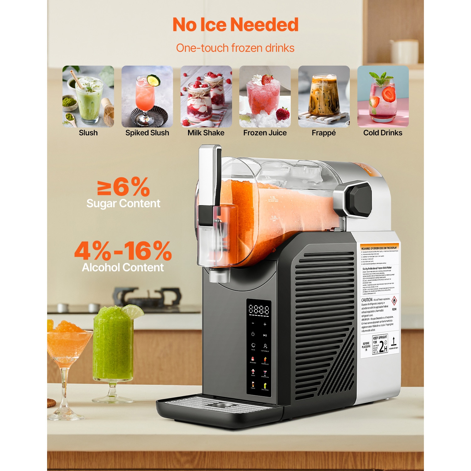 VEVOR DLQZLQ70L110V1QMHV1 Frozen-Drink-Makers - View #4